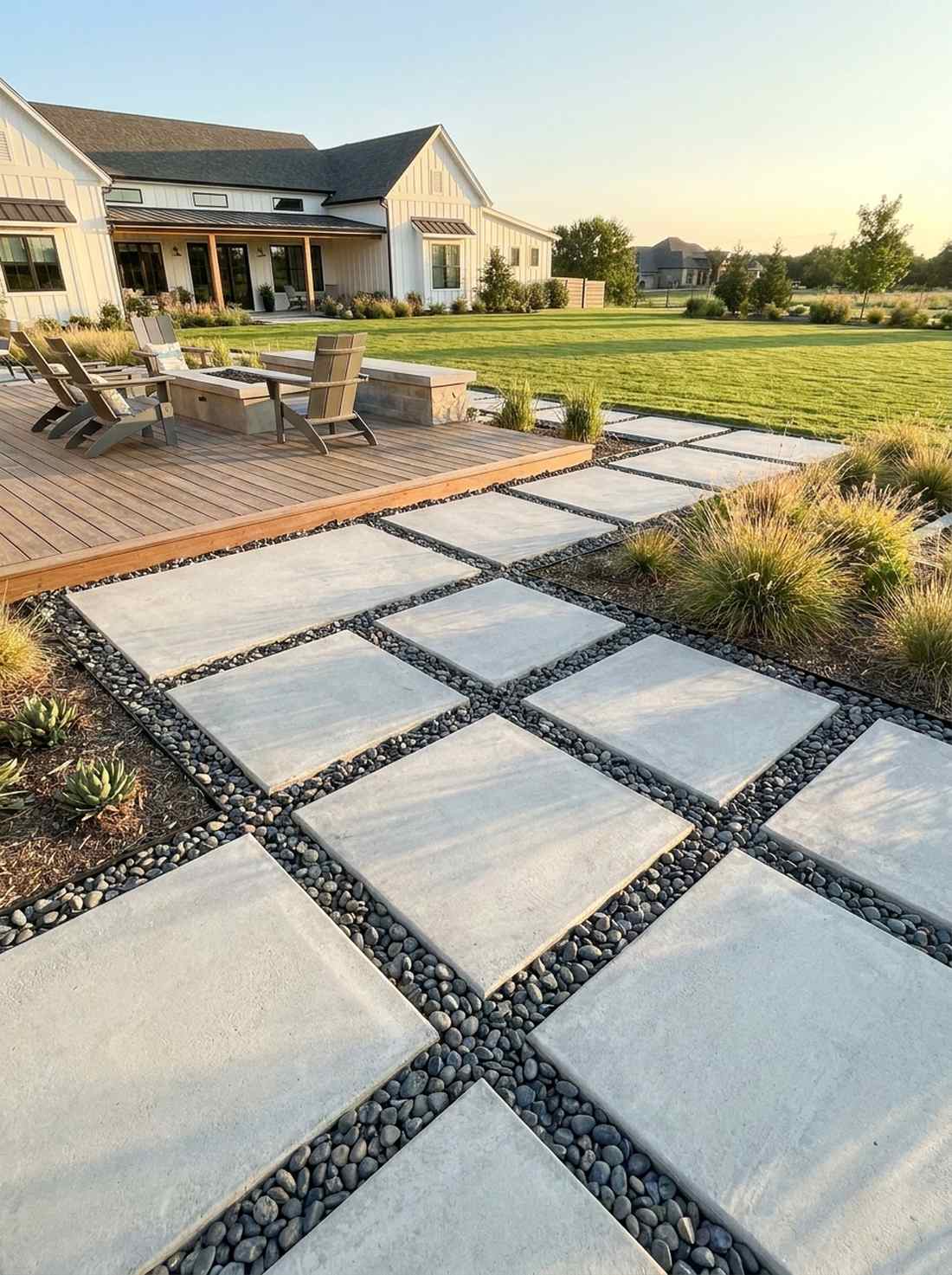 poured concrete pavers