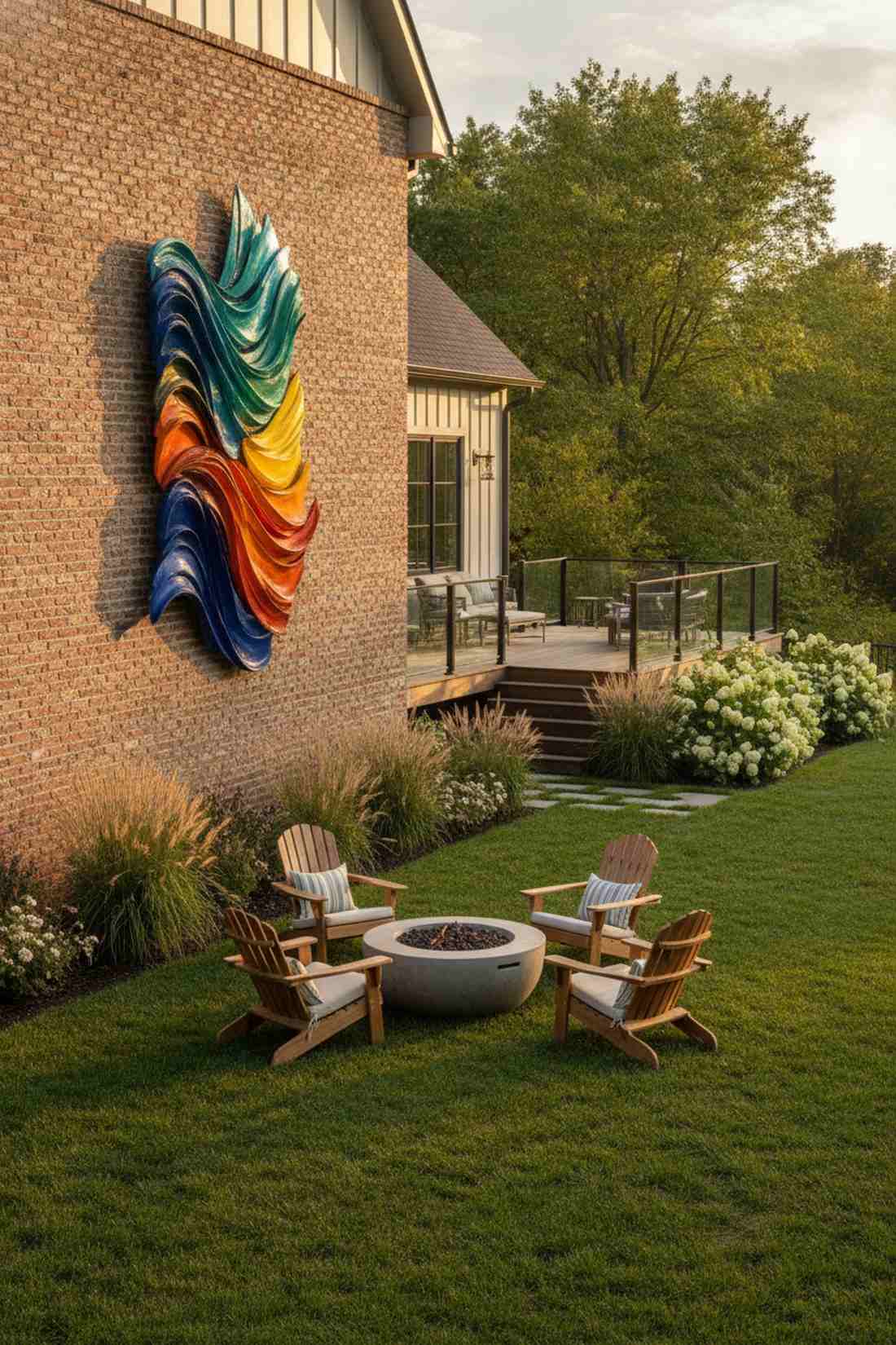 powder coated aluminum abstract sculpture