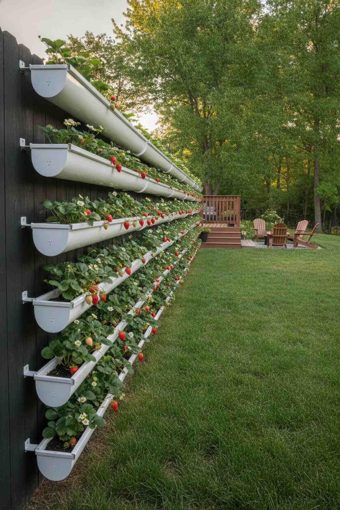 rain gutter fence planters