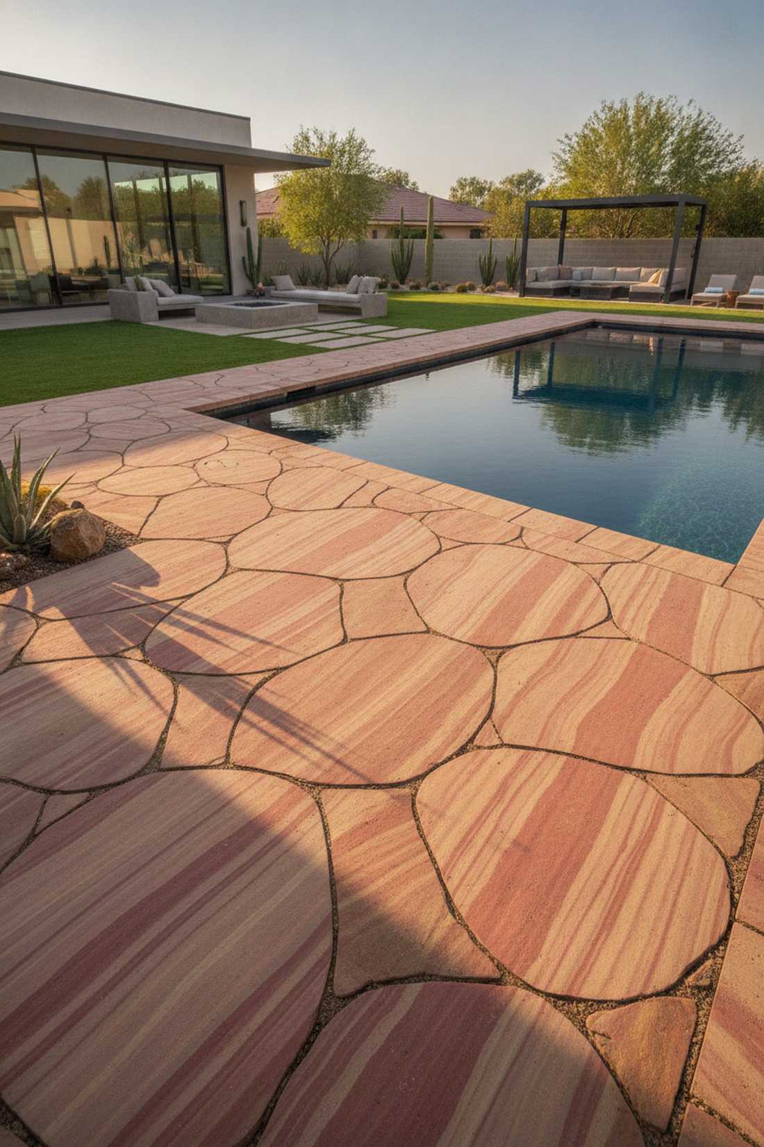 sandstone with rust striations