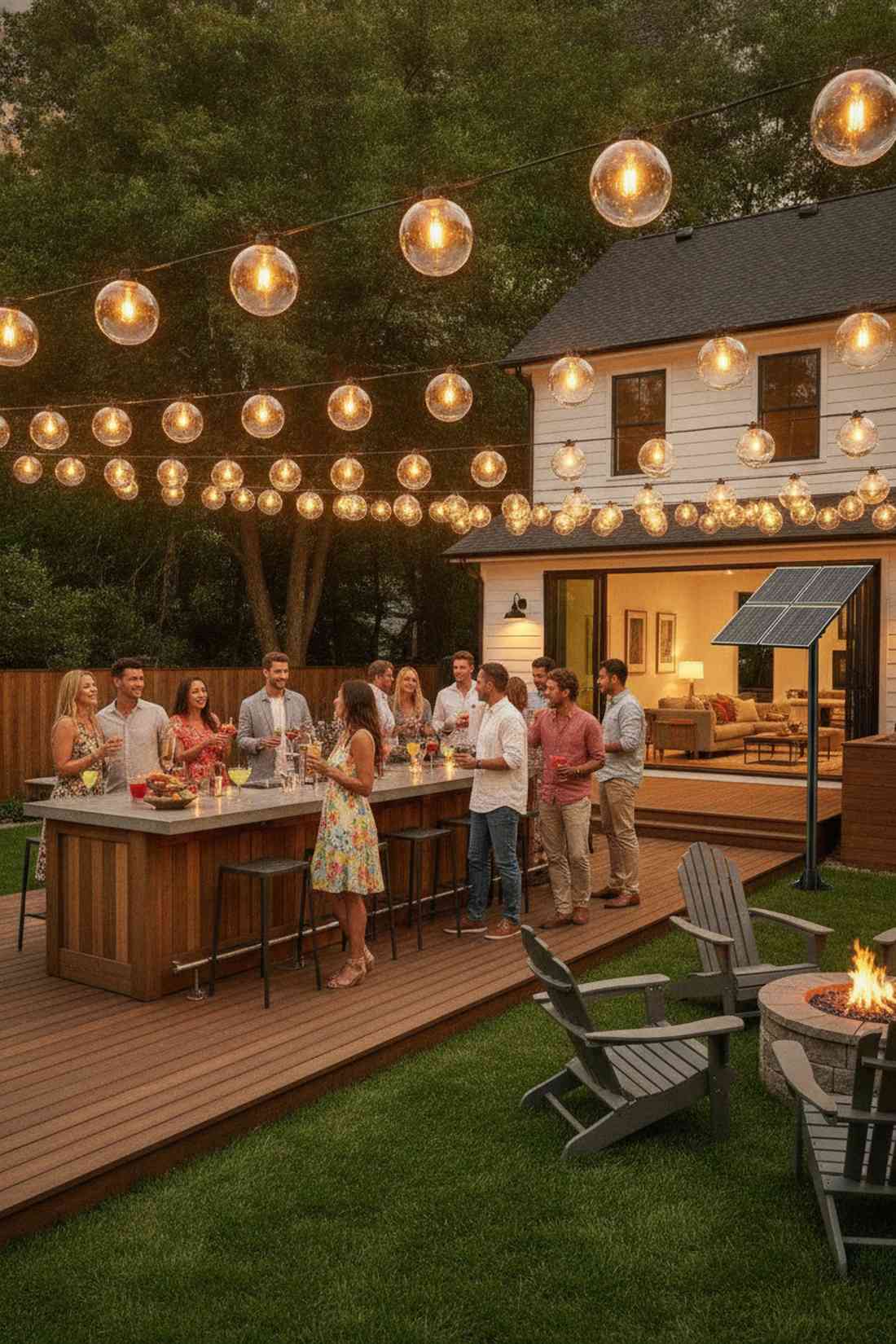 solar festoon party lights