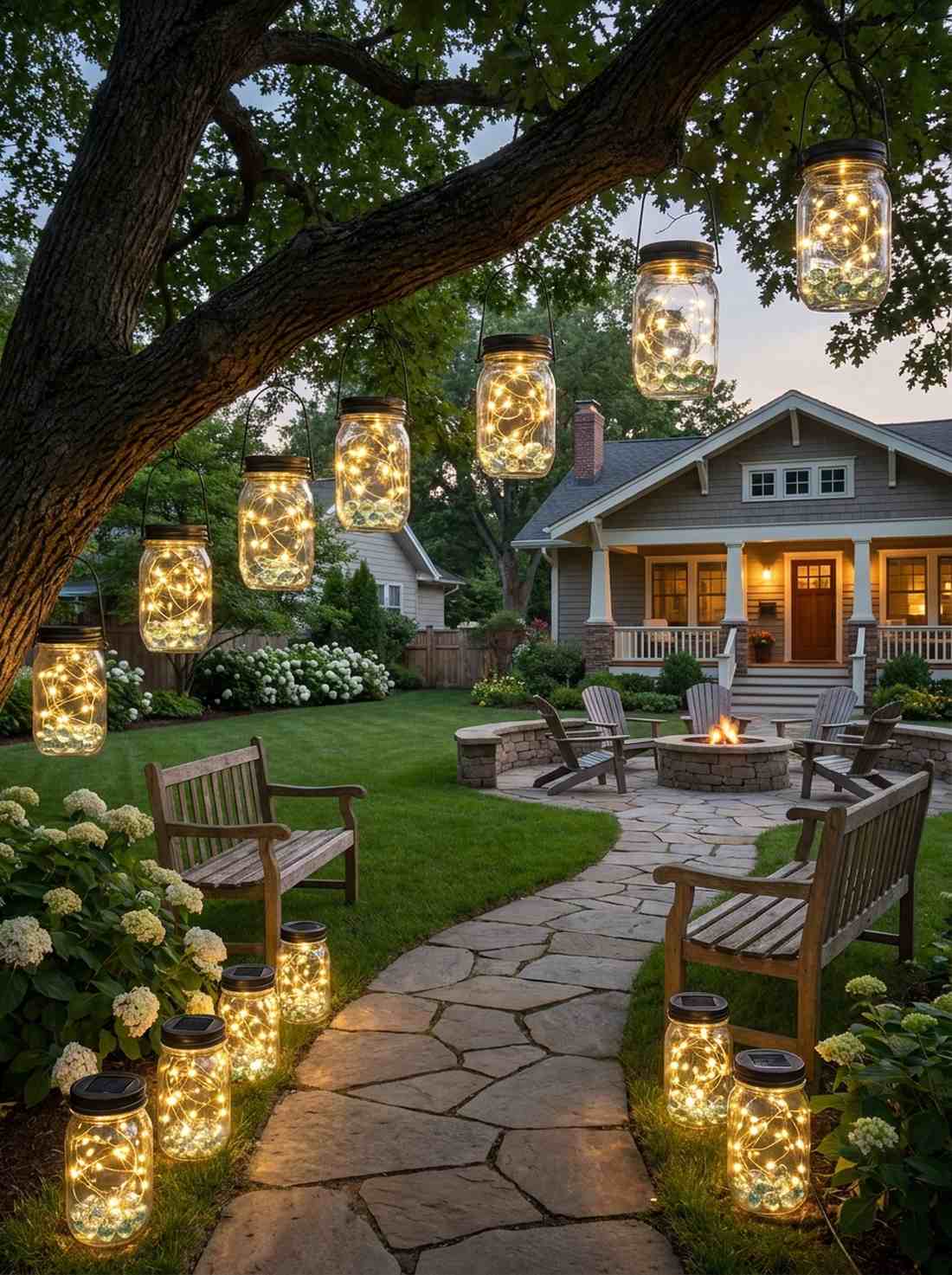 solar mason jar lights
