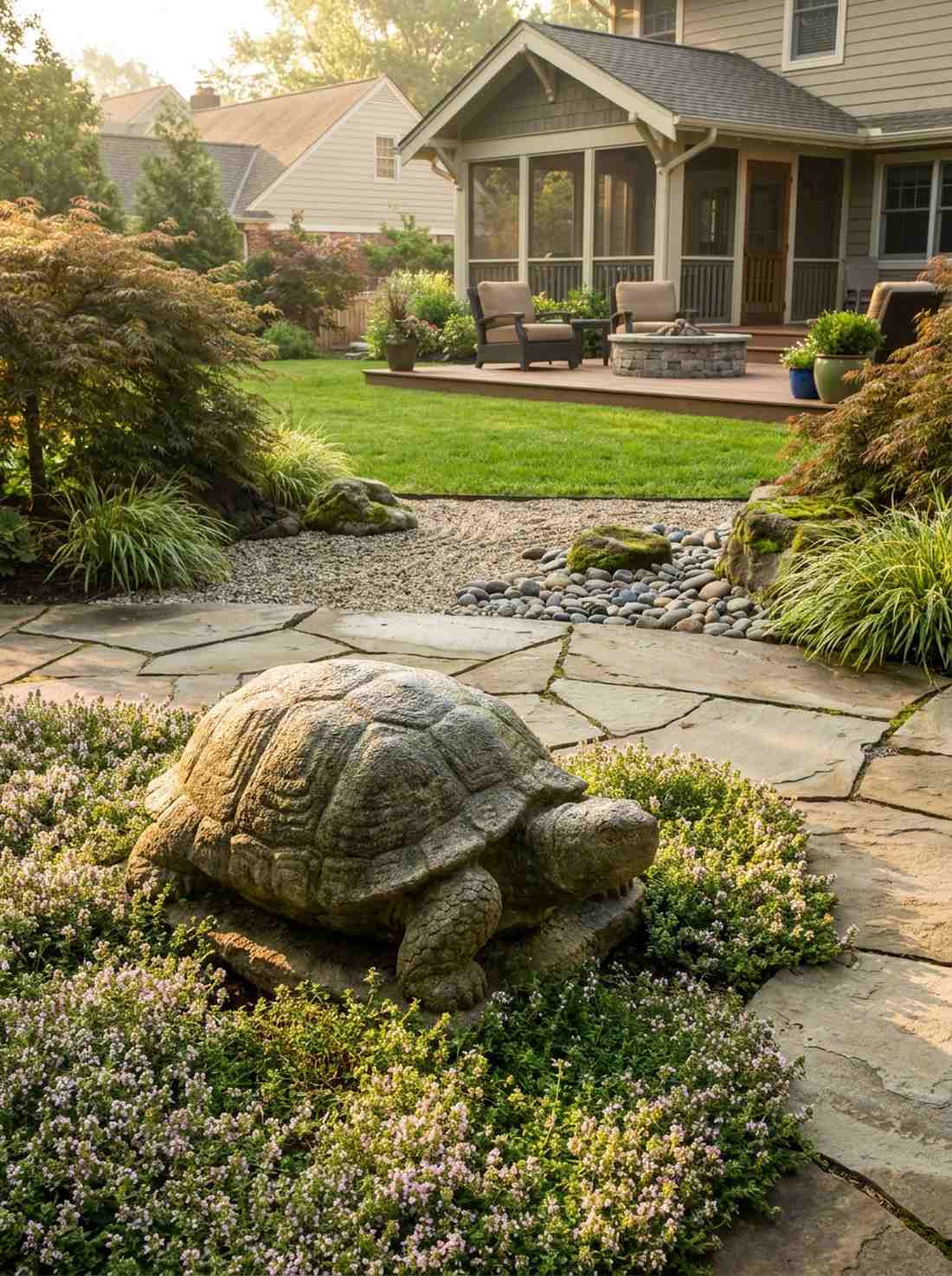 stone turtle on base