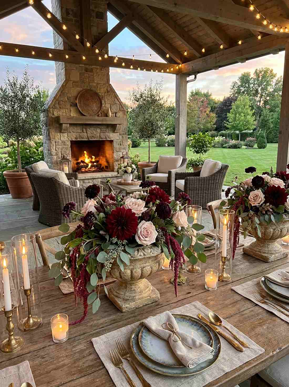 stone vessel centerpieces