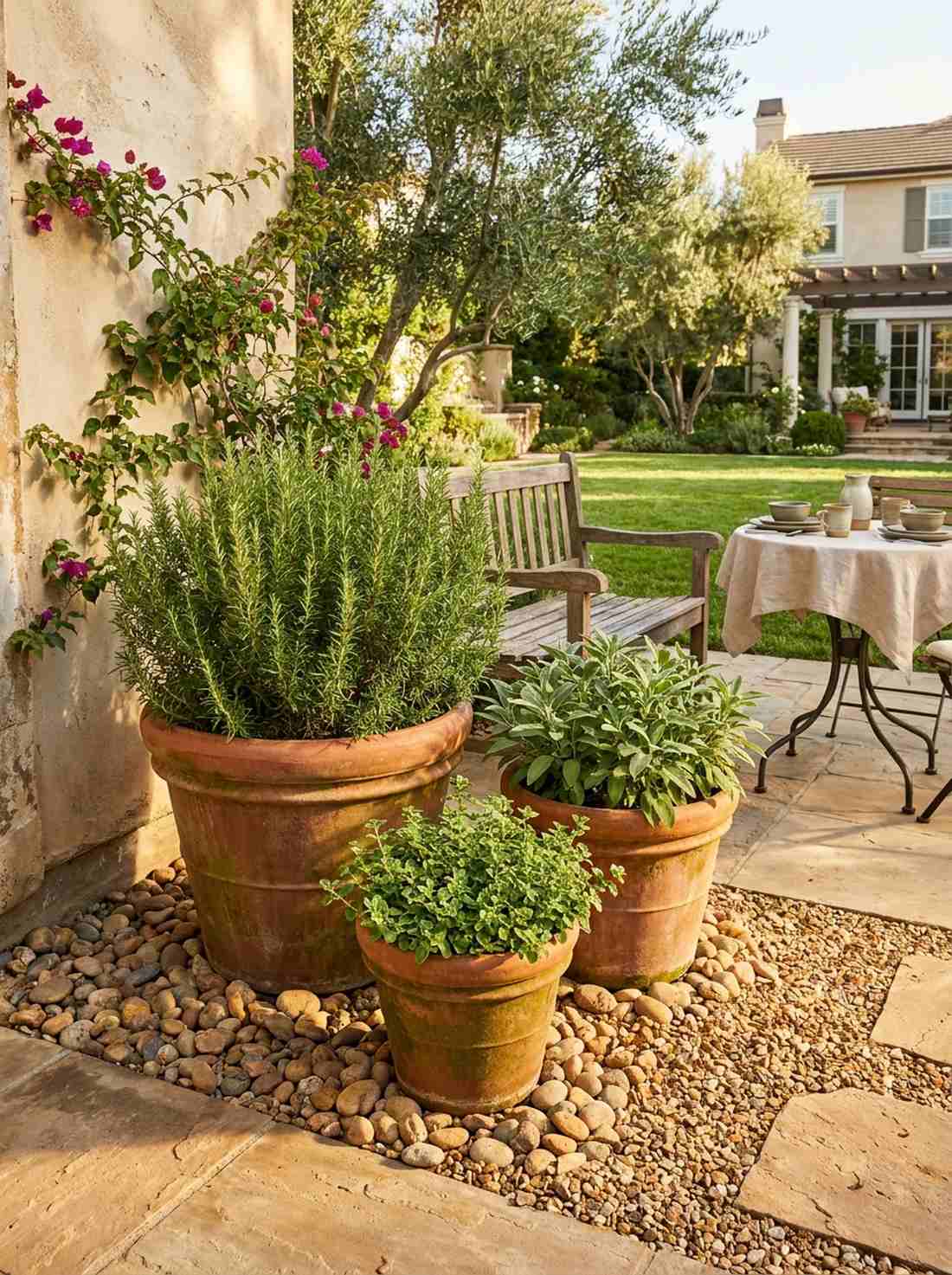 terracotta trio mediterranean herbs