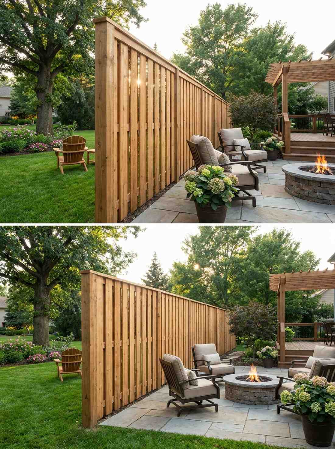 vertical board on board privacy screen