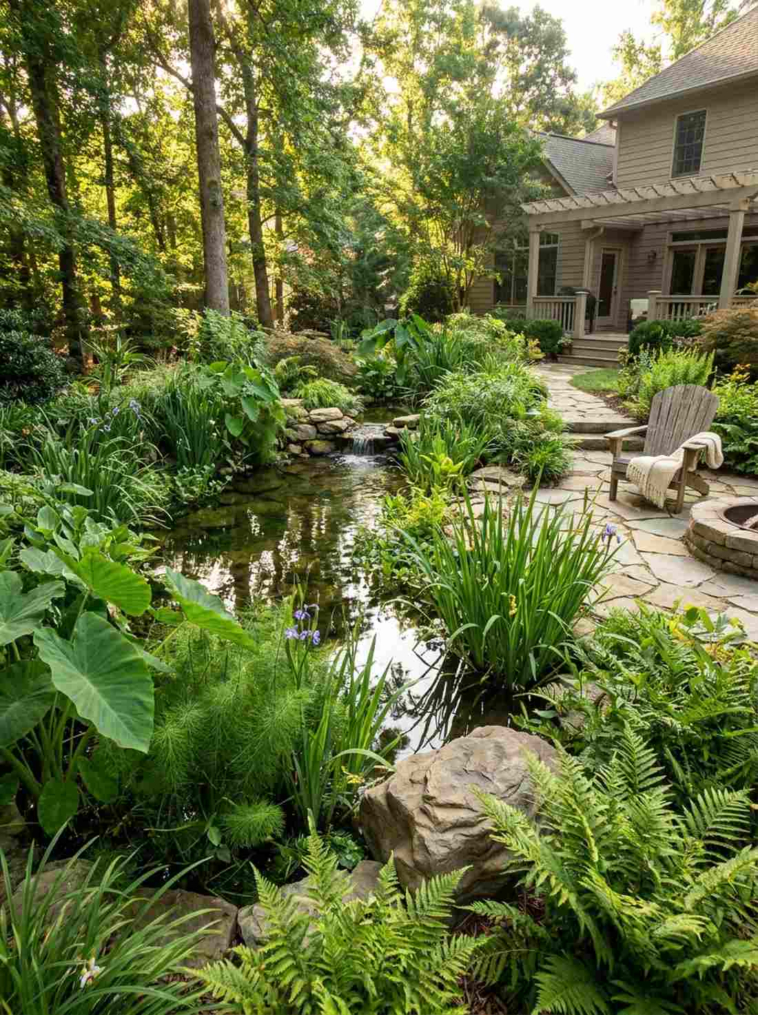 water features surrounded by density