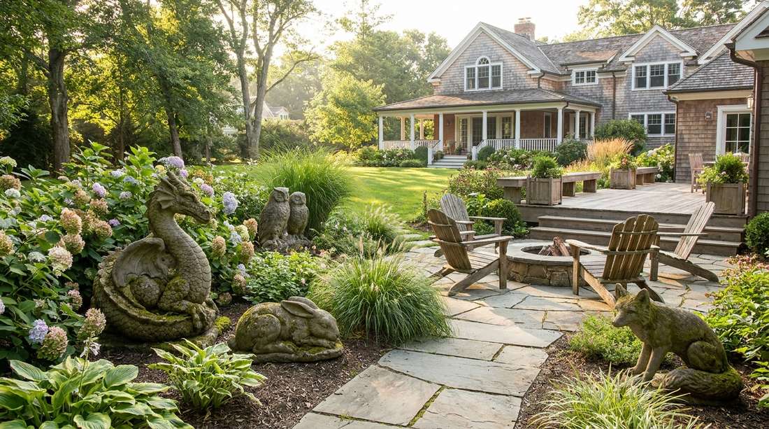 126 stone garden animals vertical