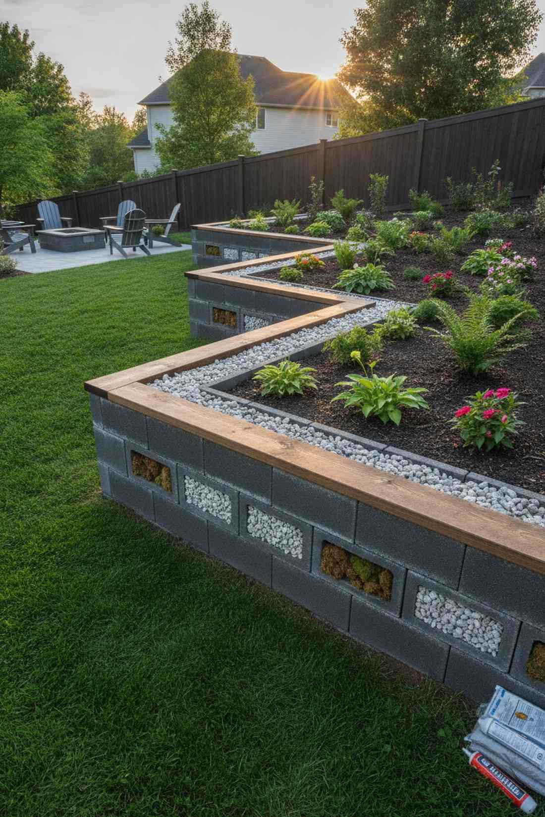 cinder block buffer beds