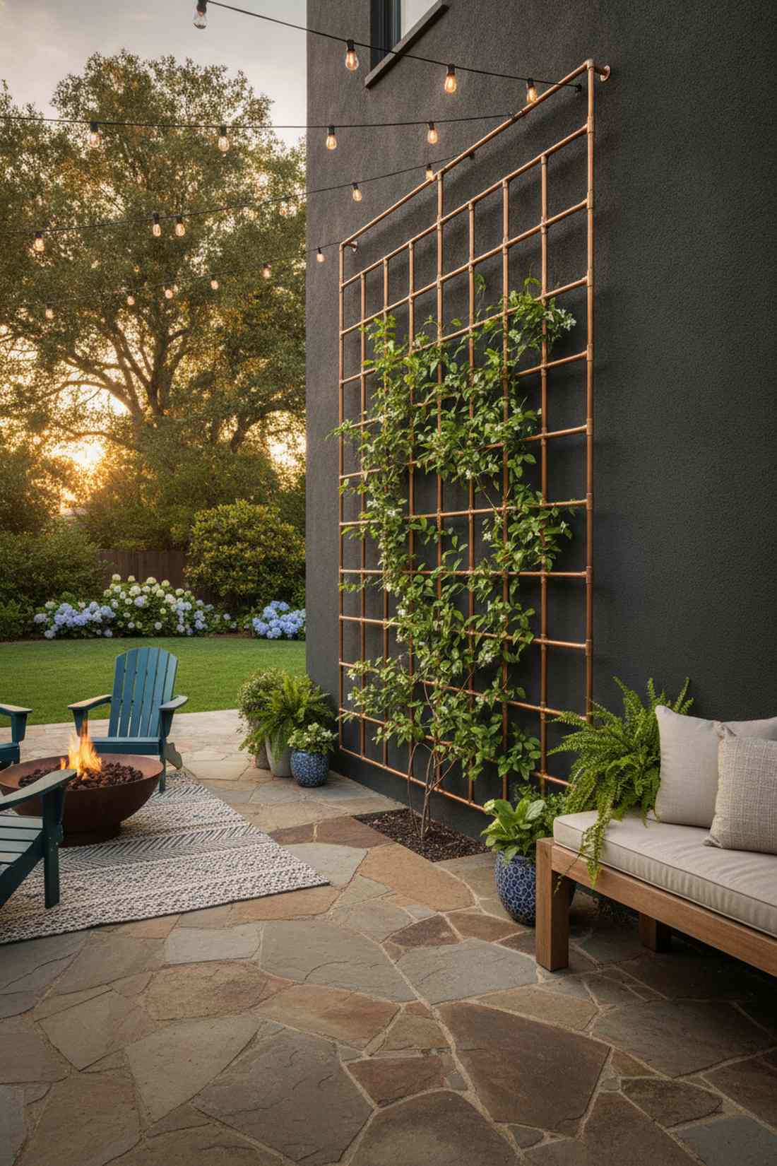 copper tube trellis