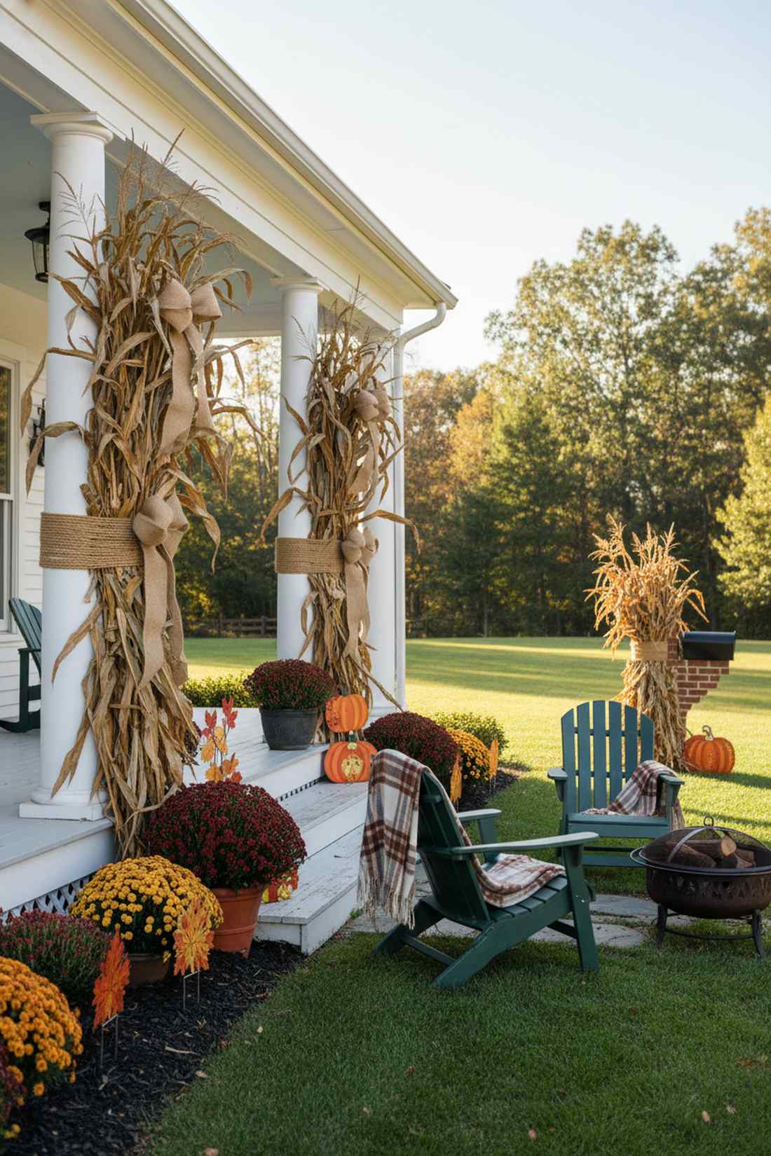 corn stalk bundles