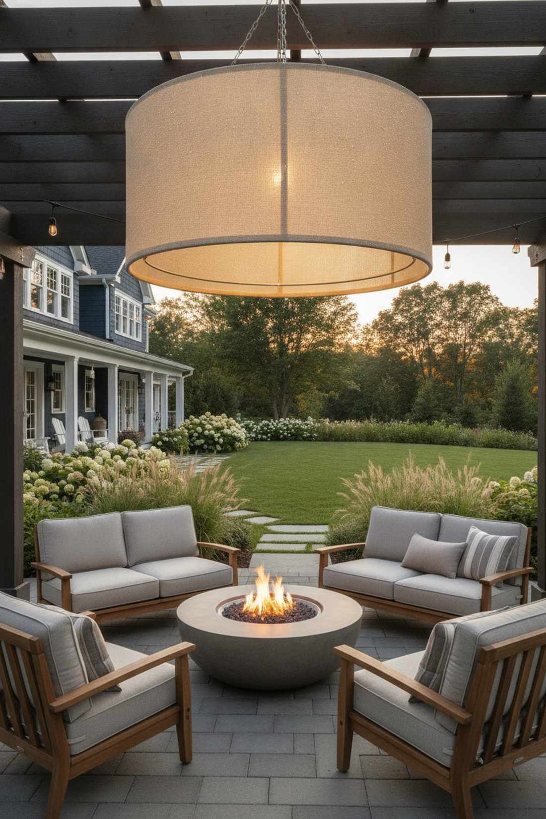 drum shade pendant outdoor