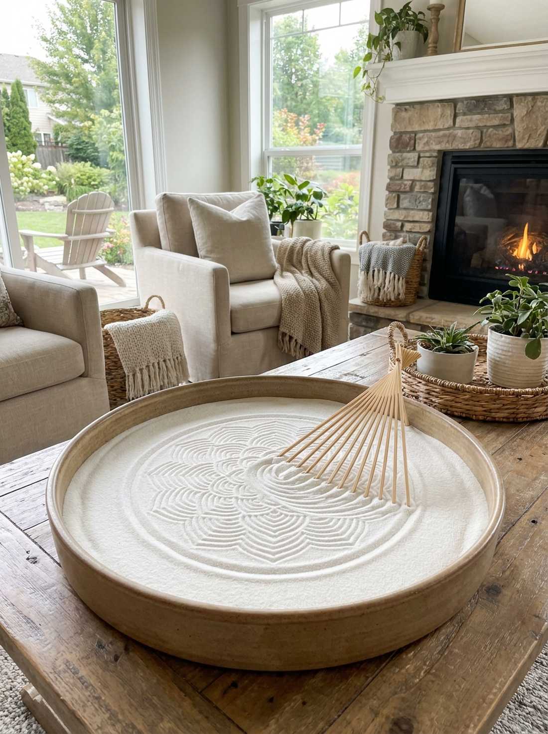 fan shaped mini rake