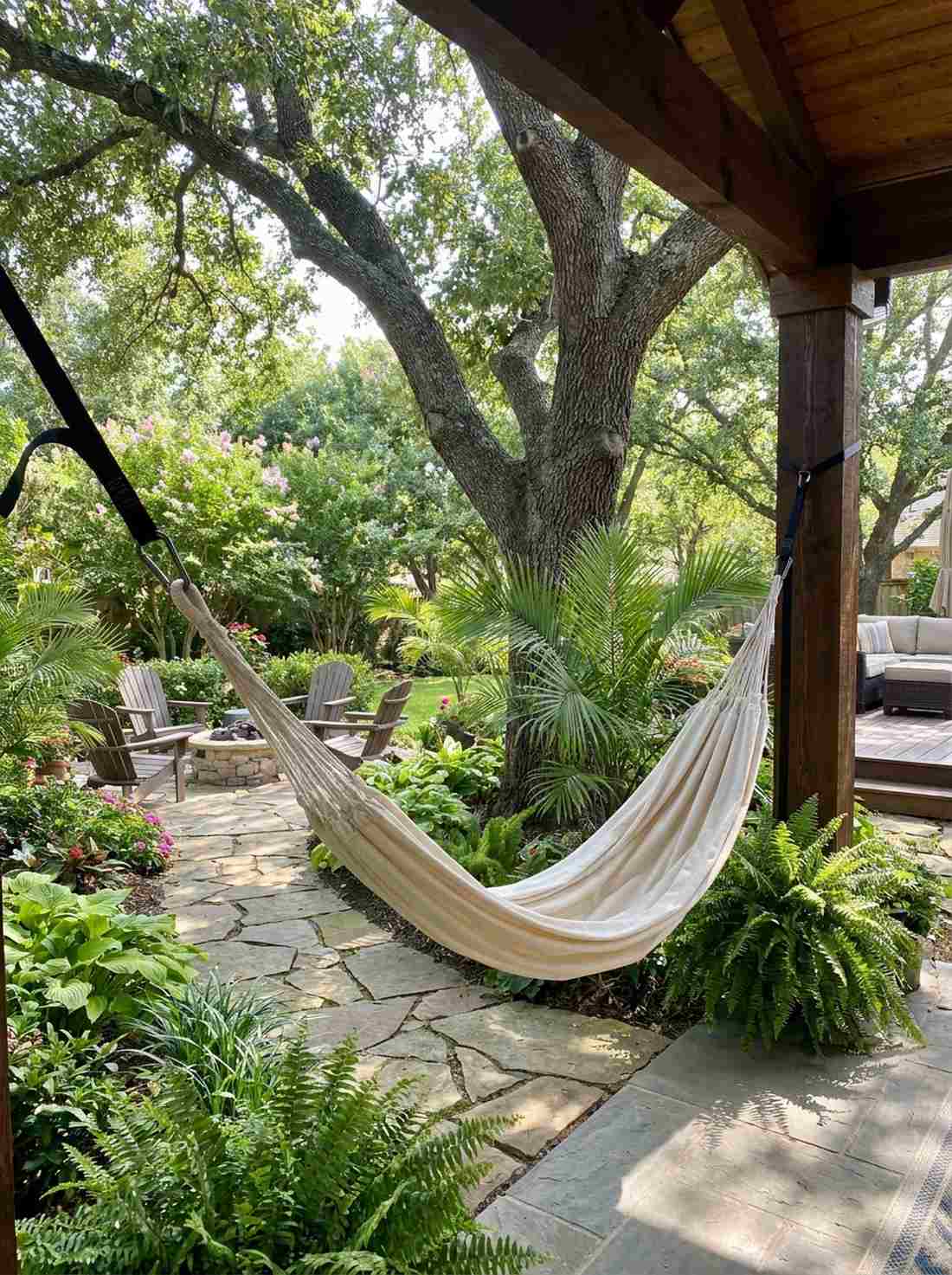 hammock between corner posts