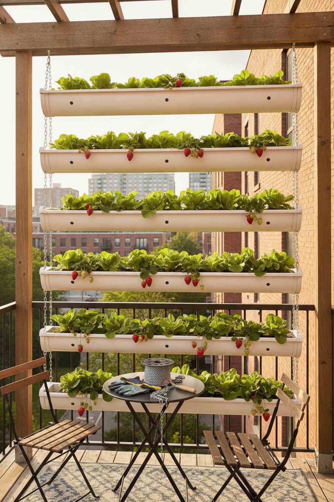 hanging gutter gardens