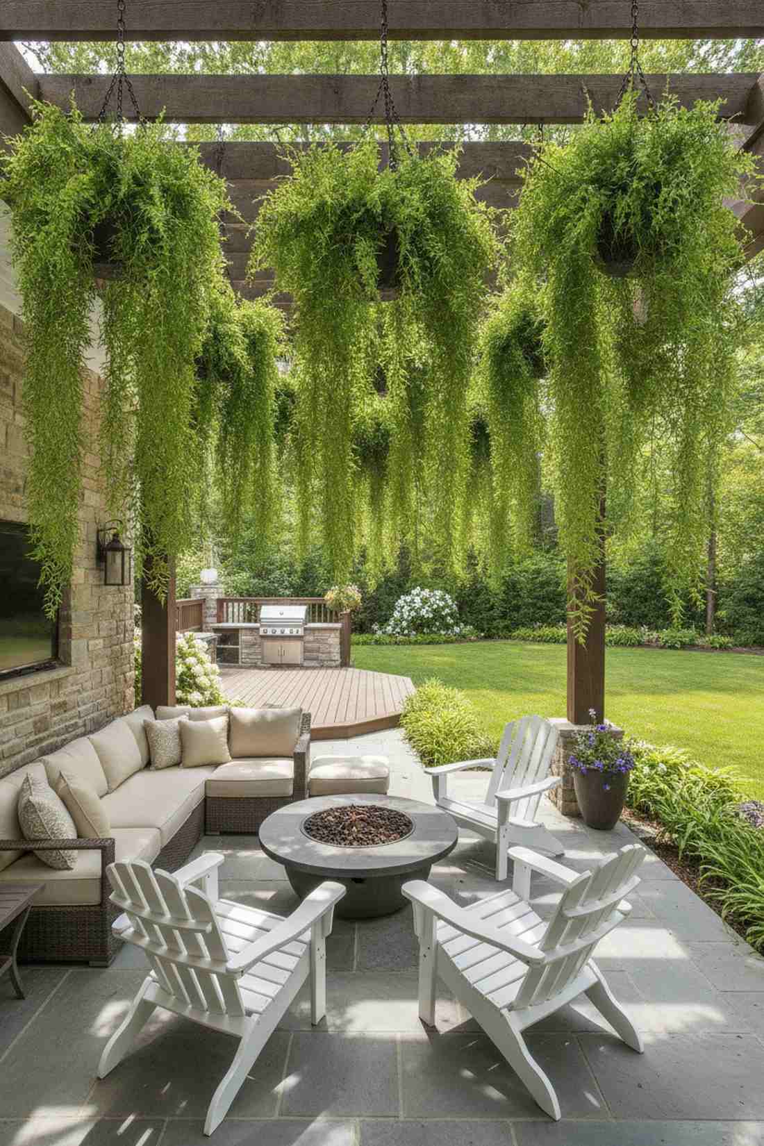 hanging tropical fern