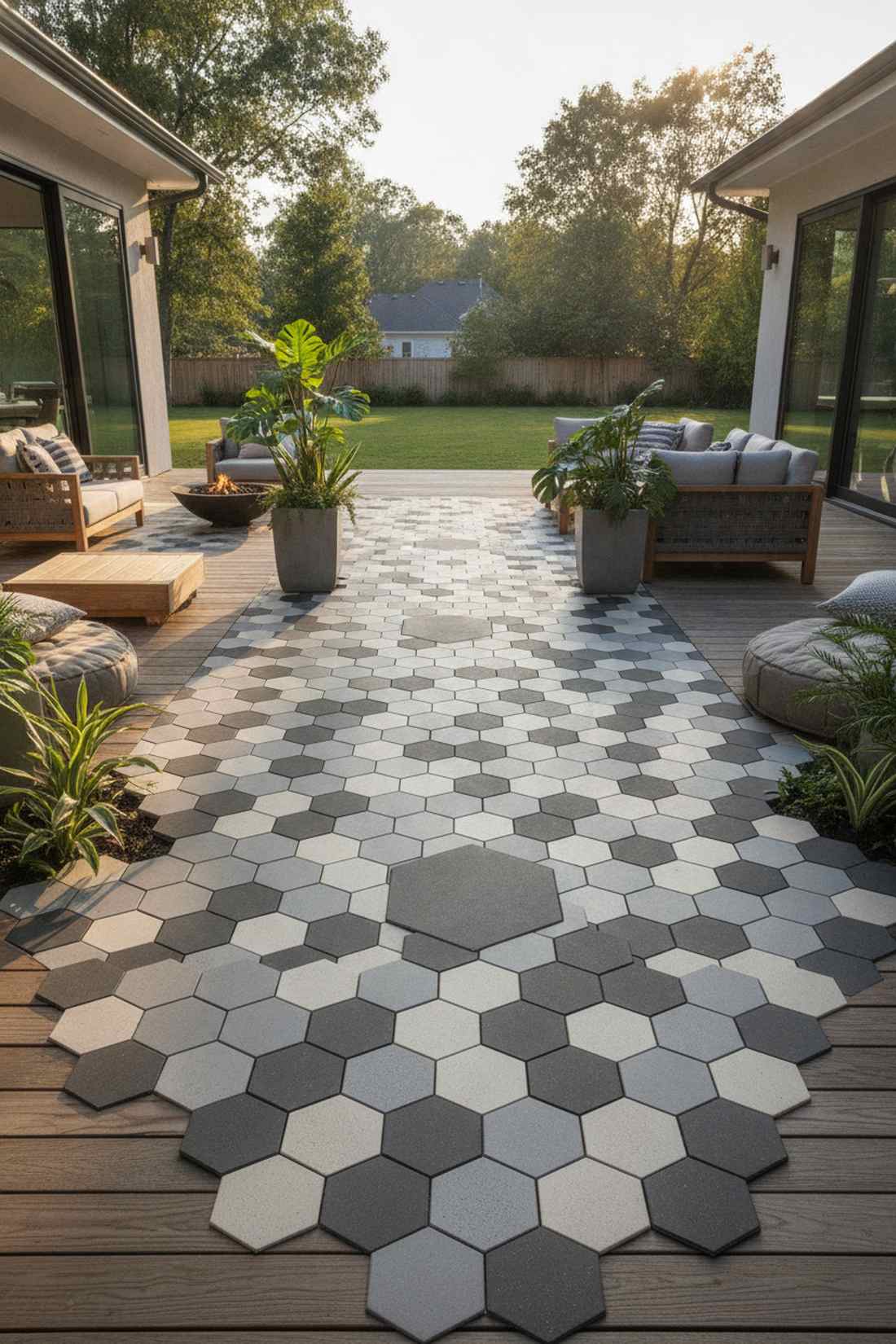 hexagonal honeycomb array