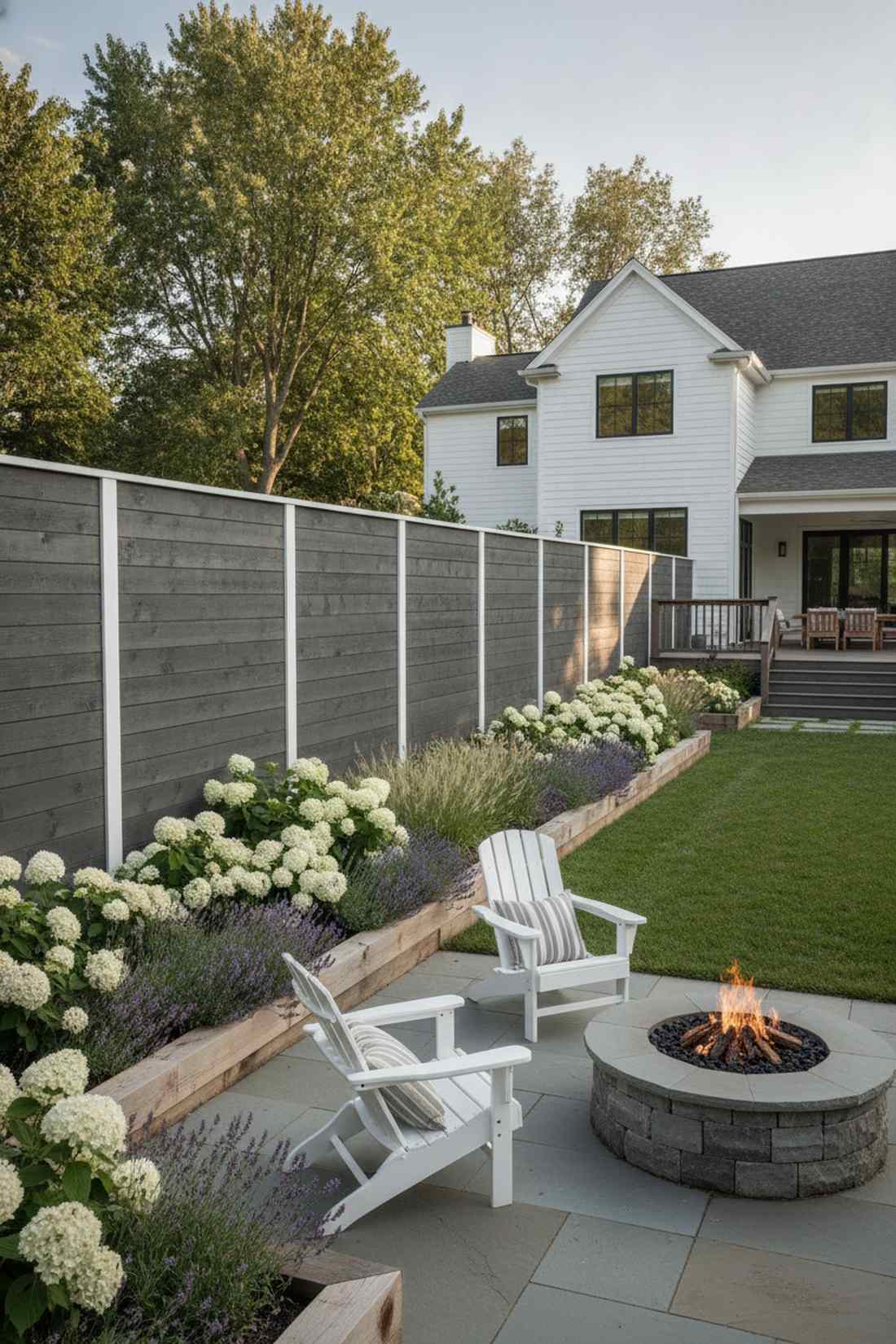 horizontal board and batten fence