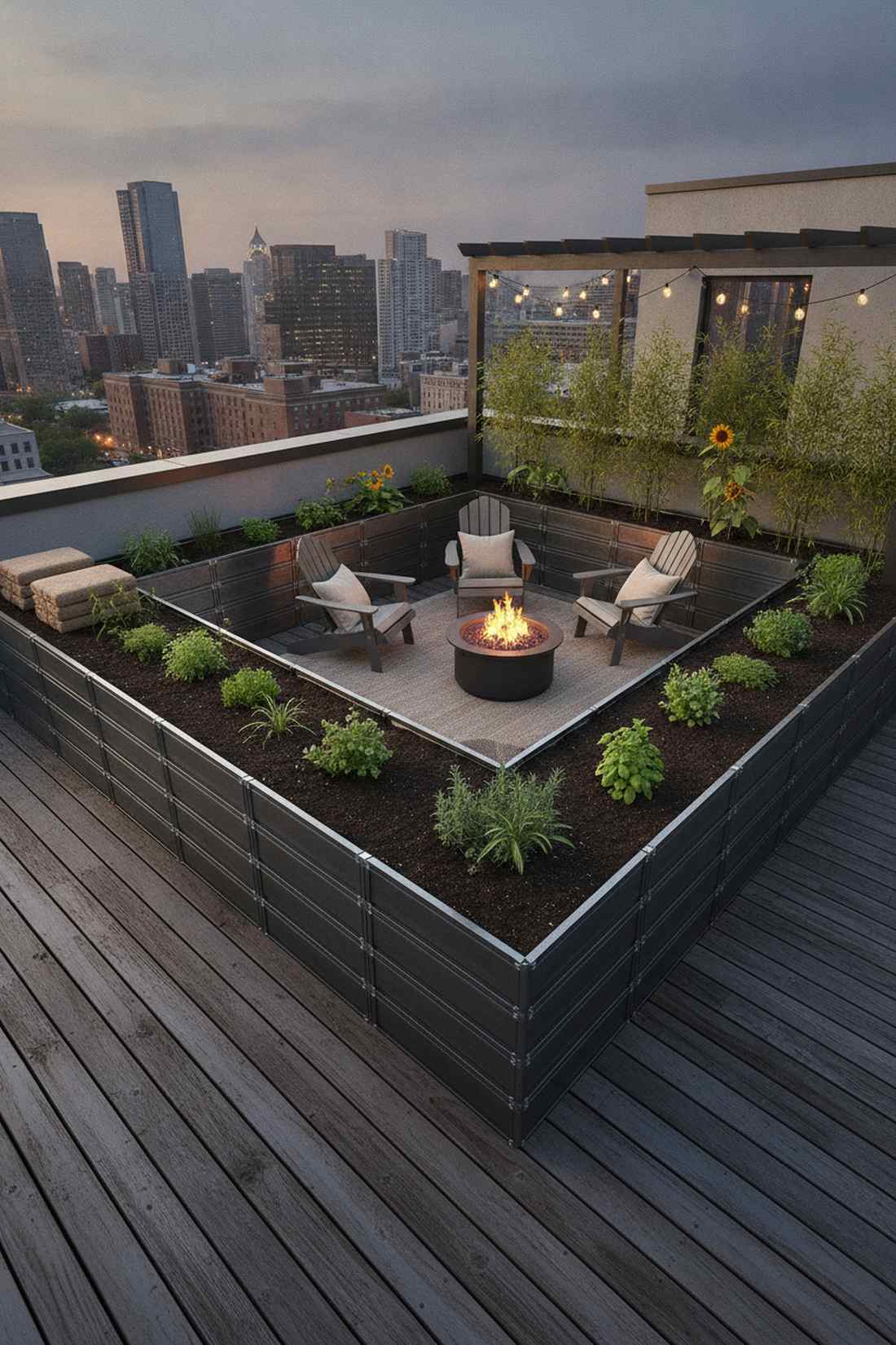 l shaped raised beds