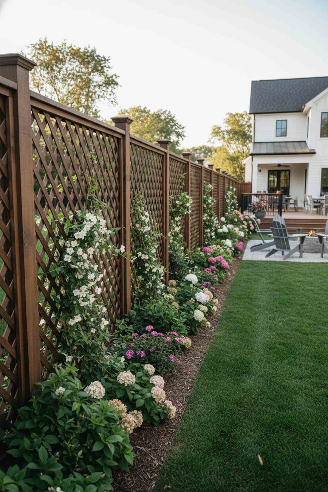 lattice panel boundary fence