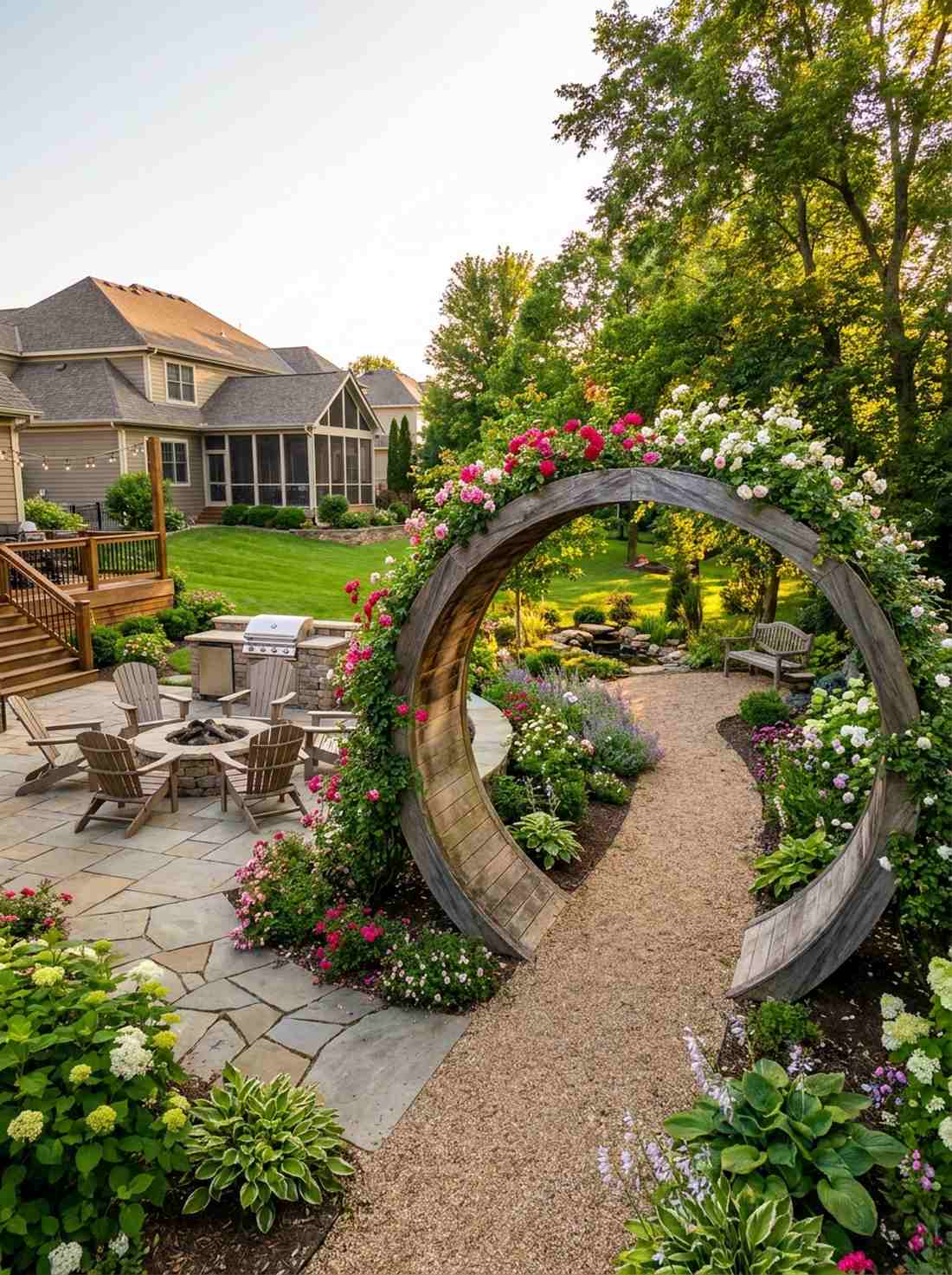 moon gate or arched threshold