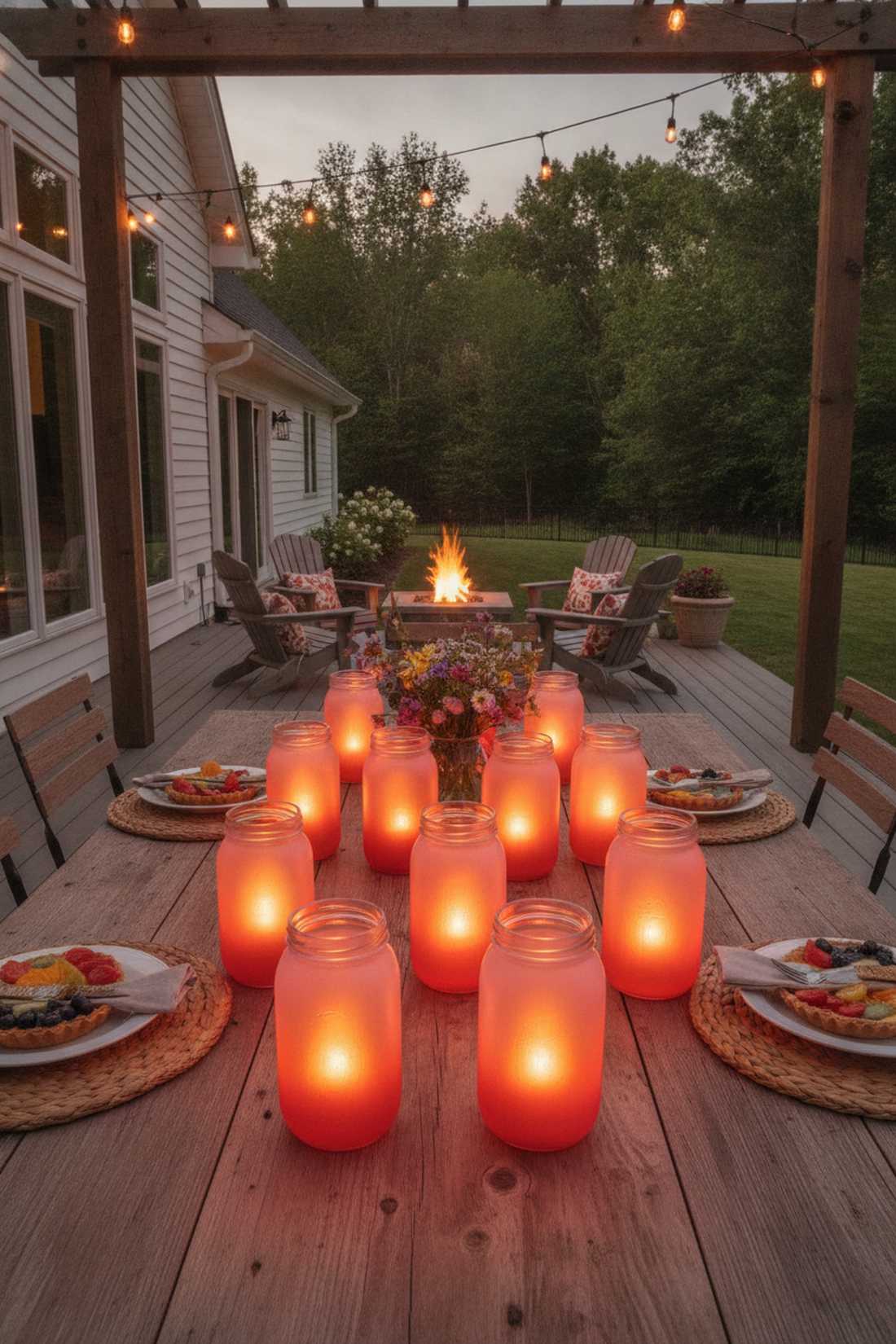 ombre gradient painted jars
