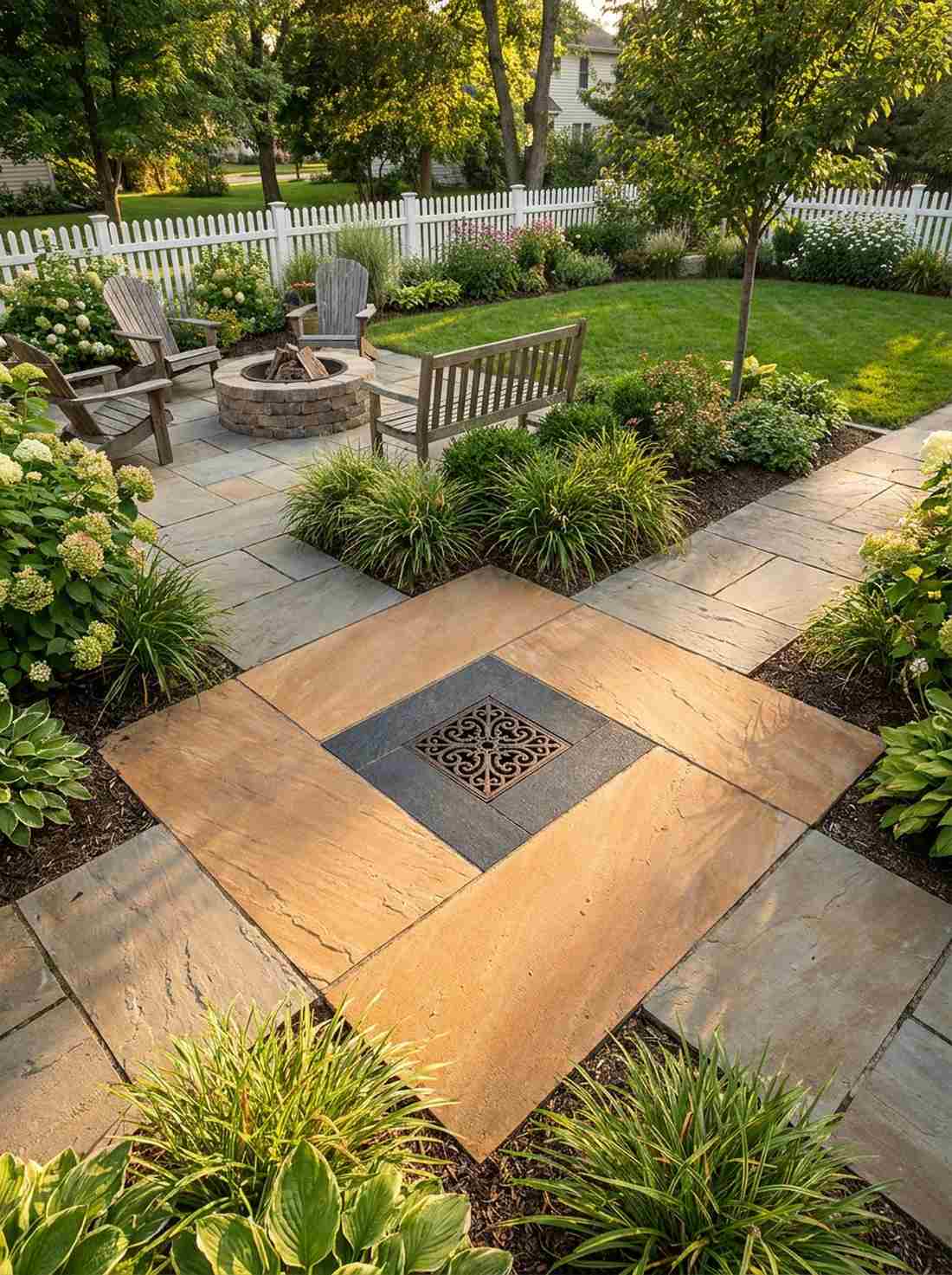 pinwheel pattern accent sections