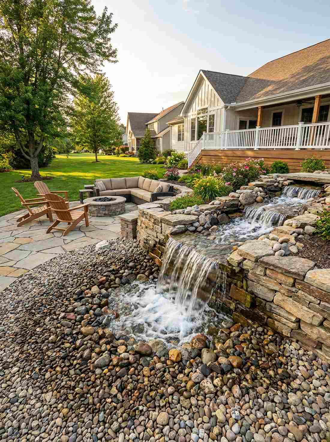 pondless waterfall over rock face