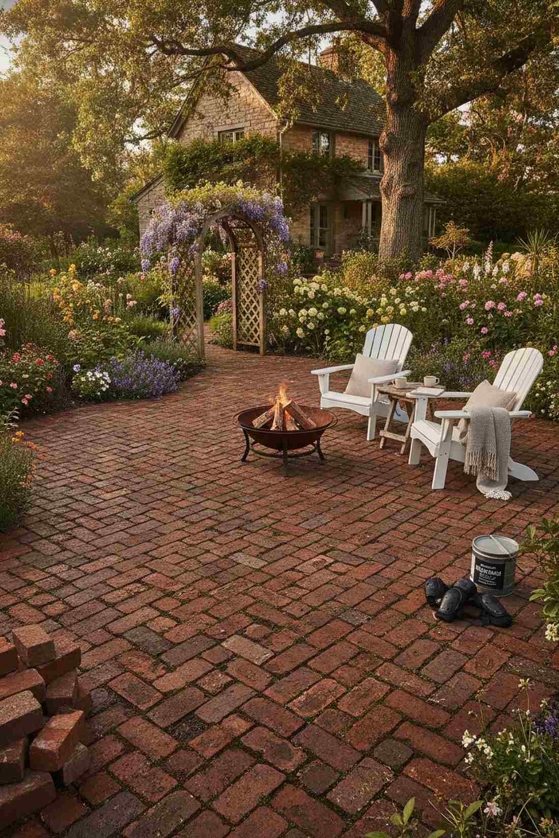 reclaimed brick vintage surface