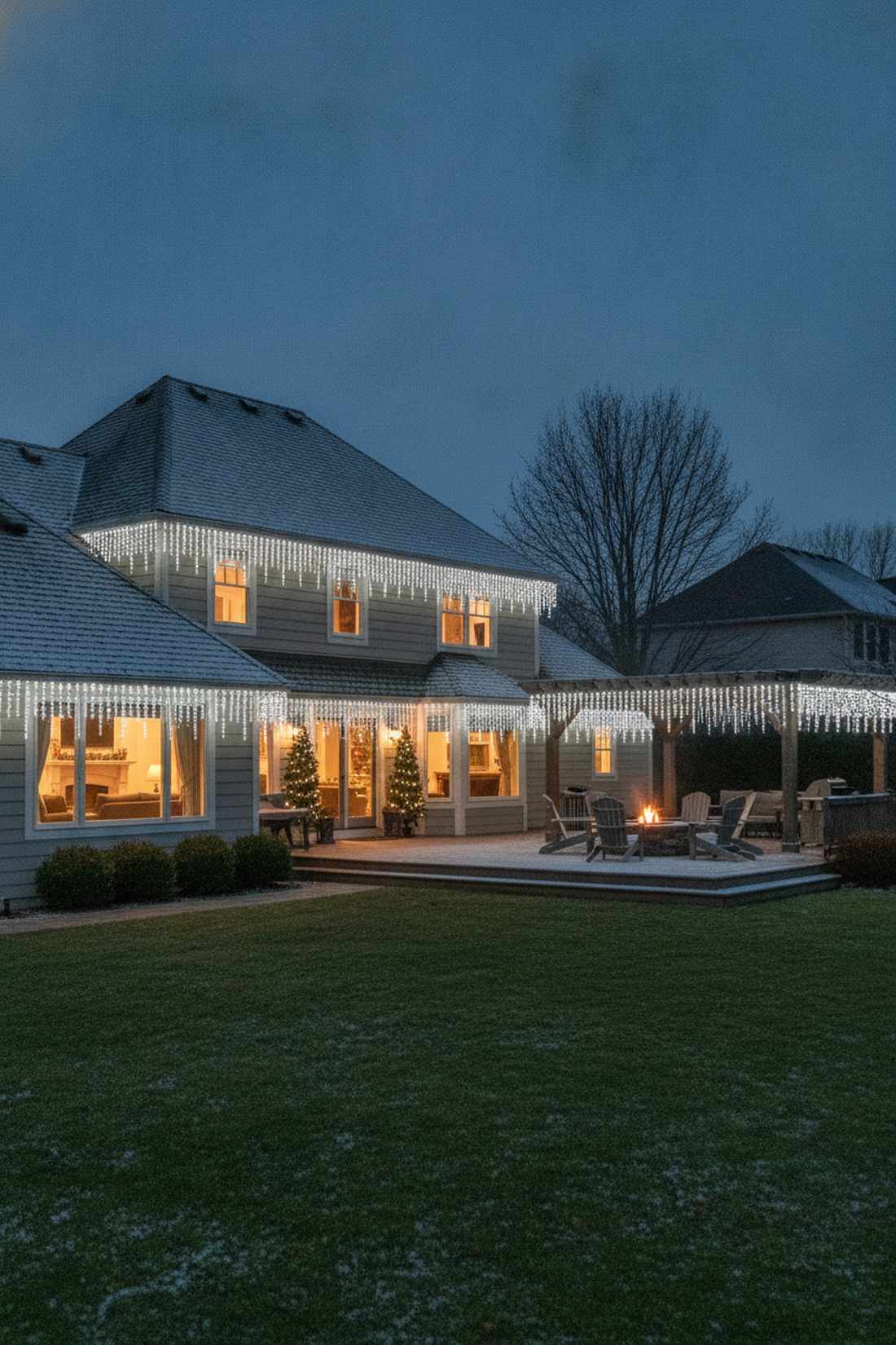 roofline icicle lights