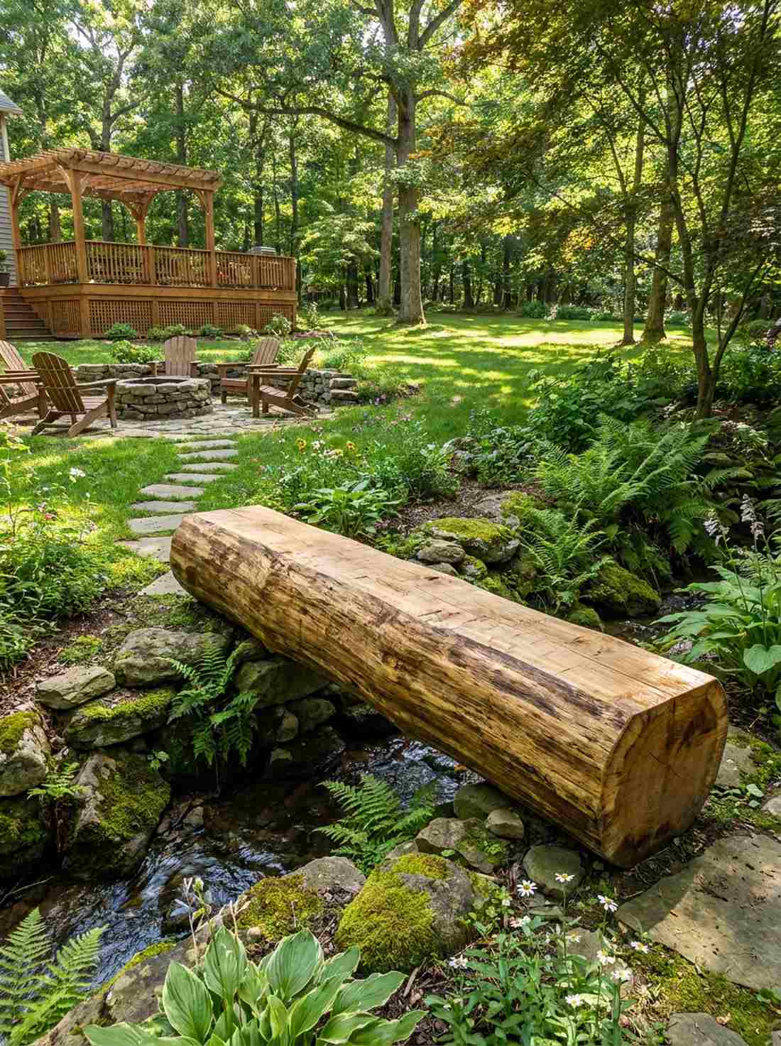 single log crossing