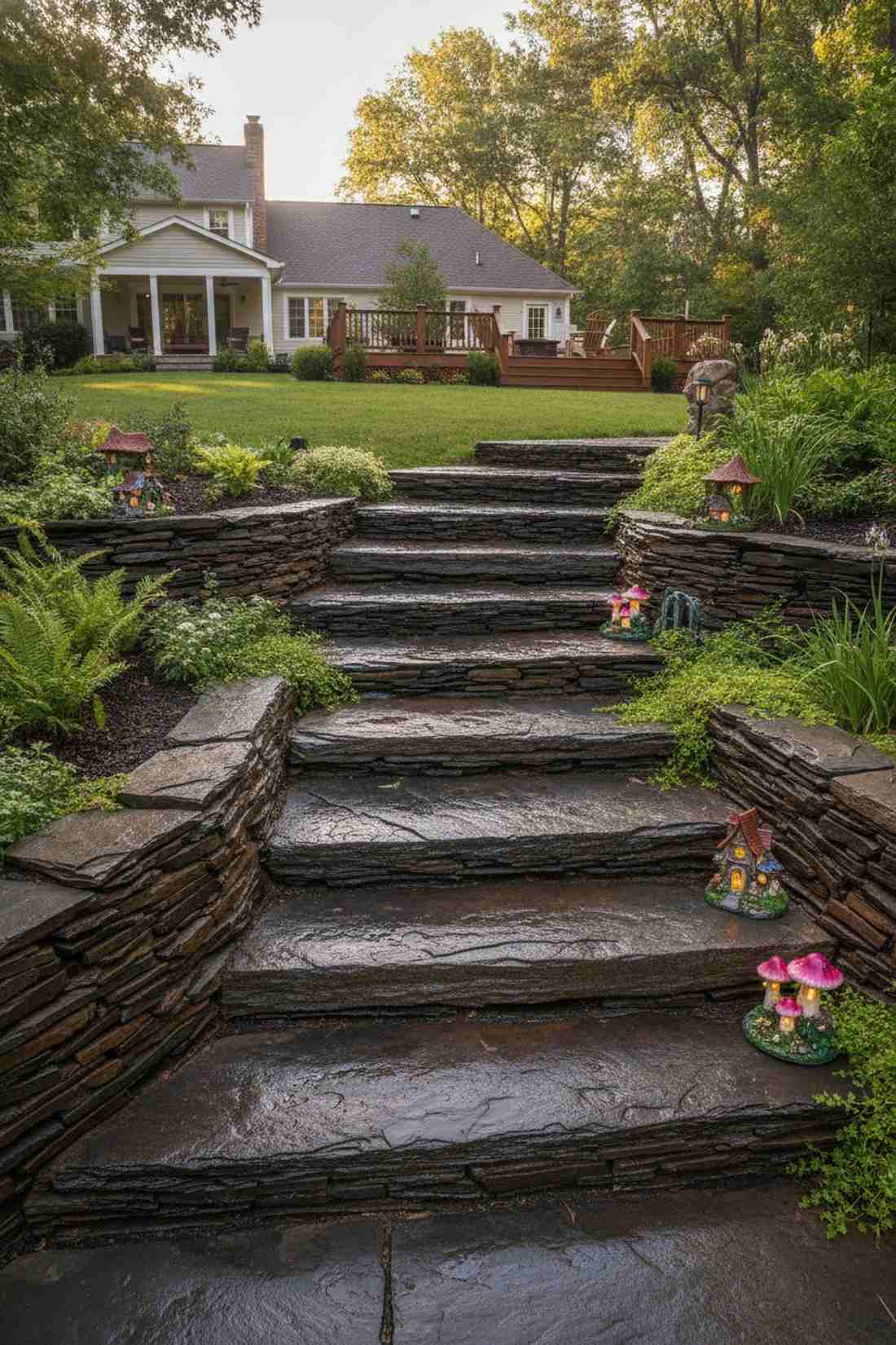 slate stacked landings