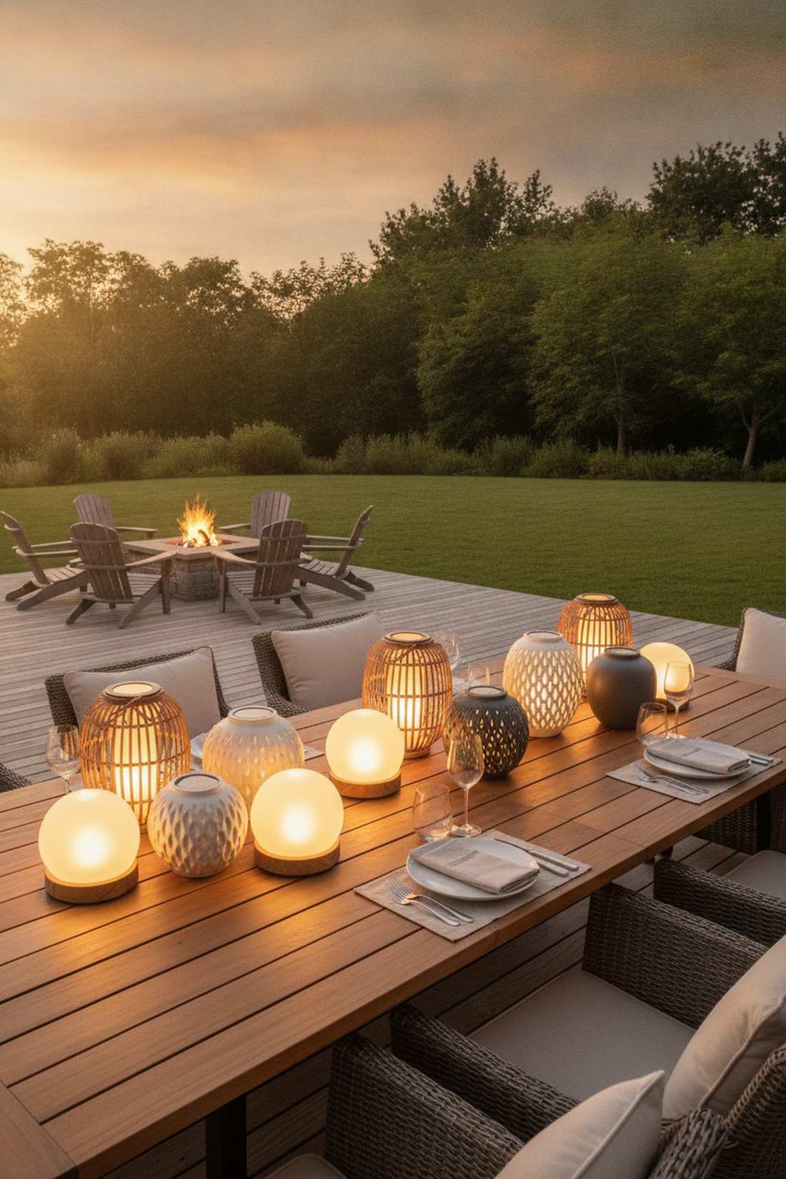 solar table lamp clusters