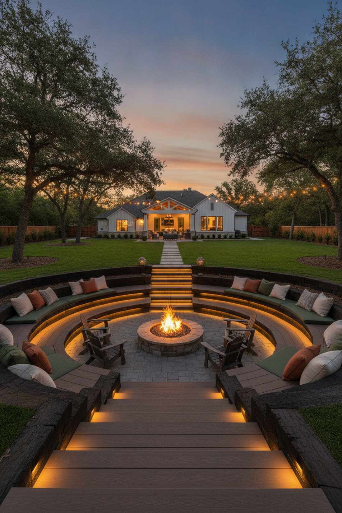 stepped amphitheater seating