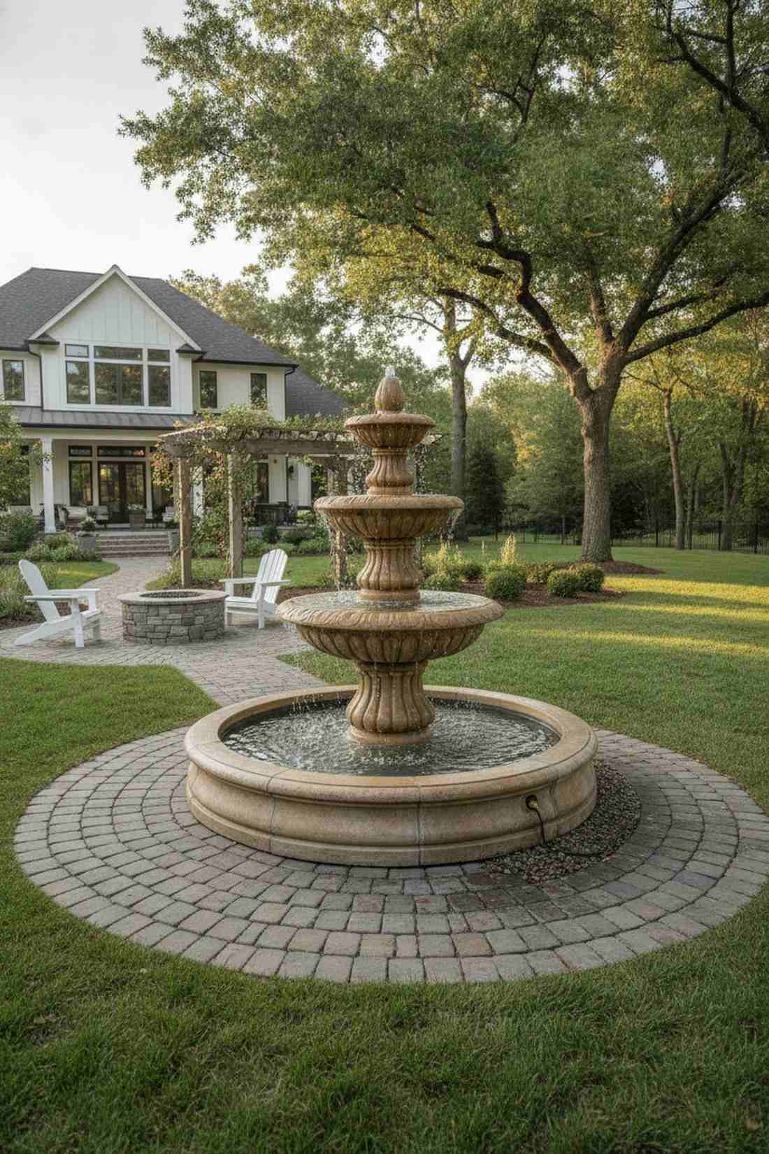 three tier fountain centerpieces