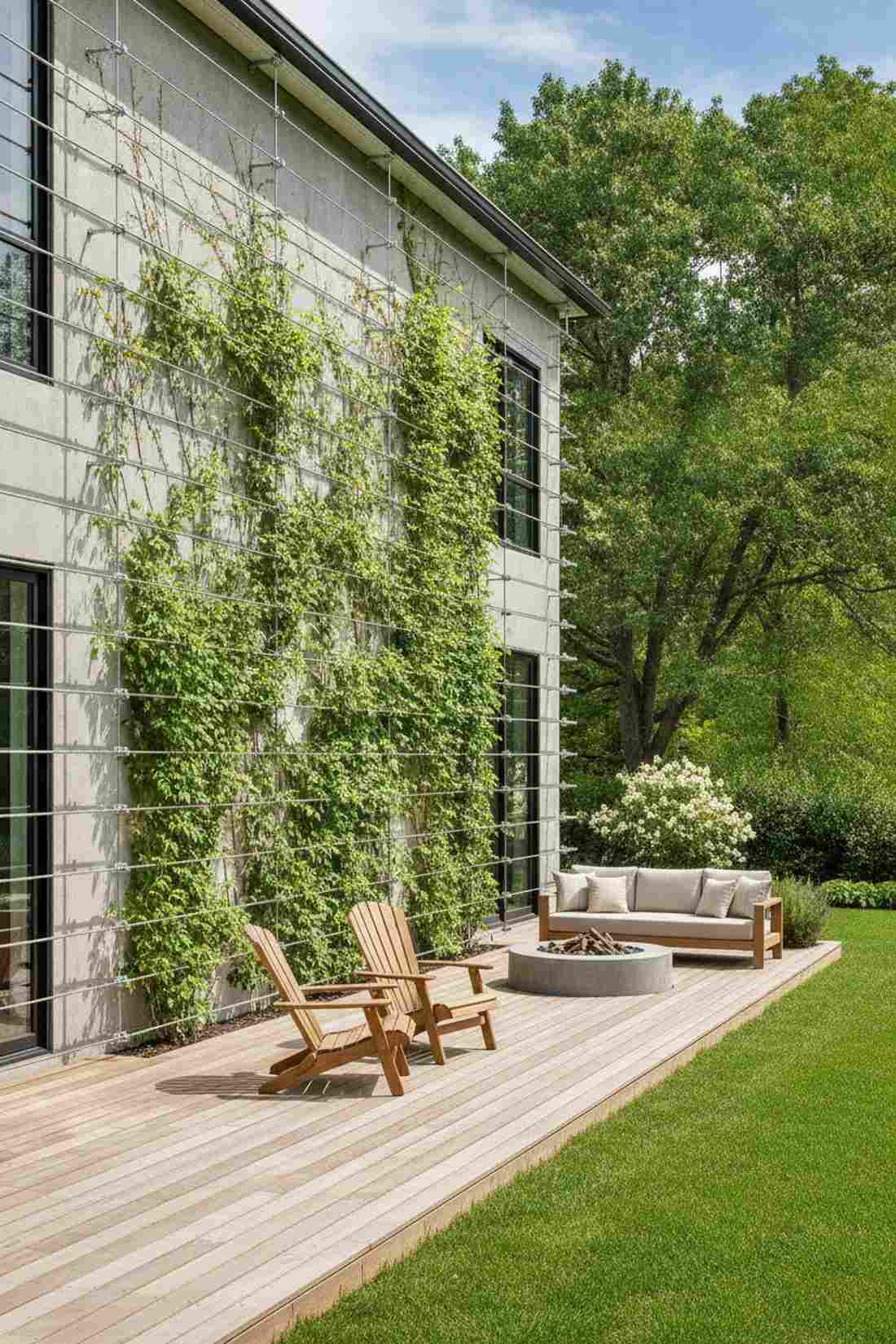 trellis and cable facades