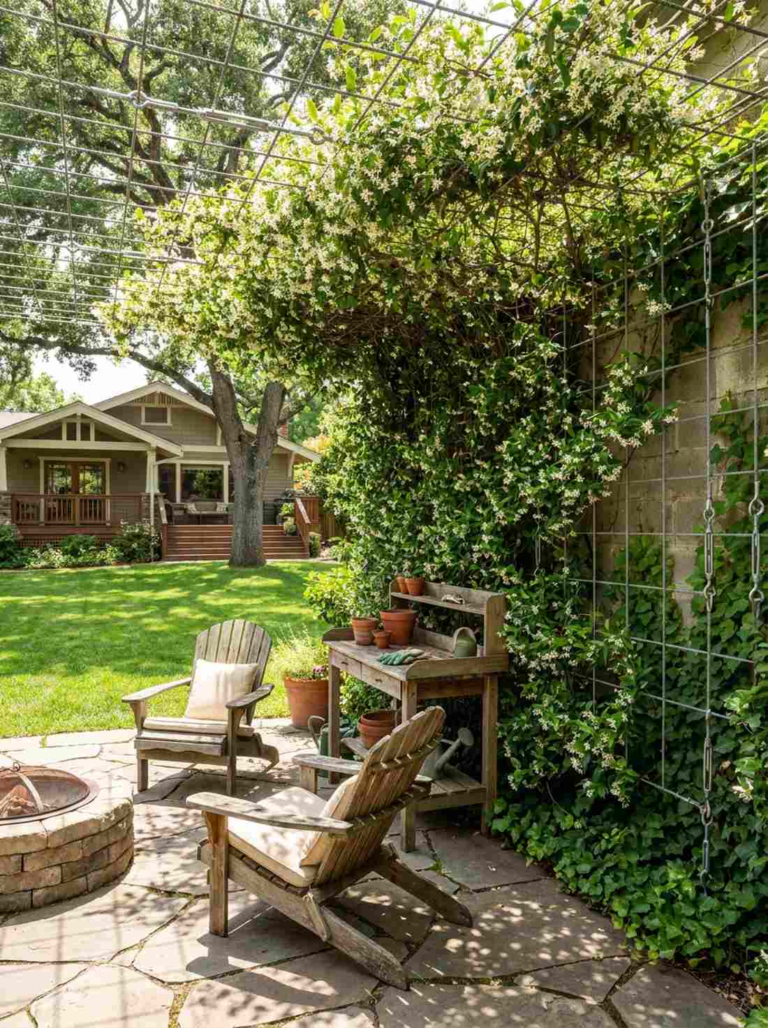 trellis panel fence for climbing vines