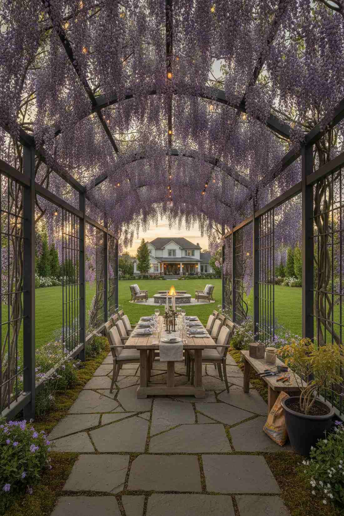 wisteria cascading elegance