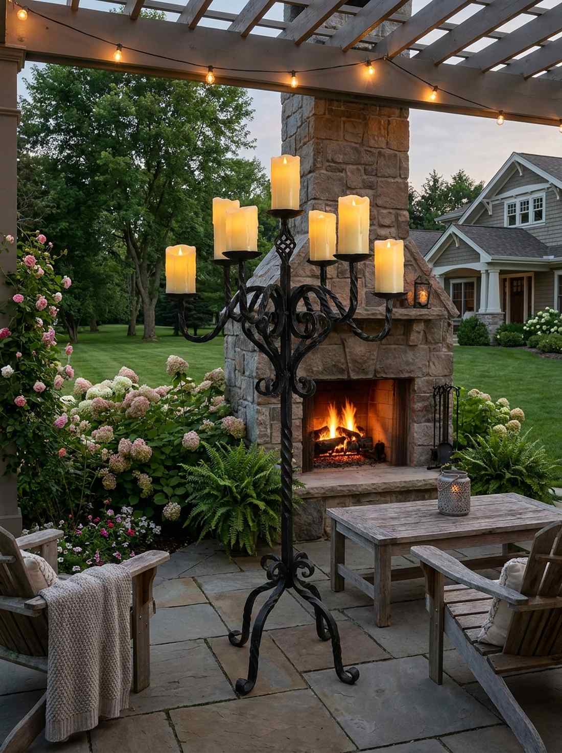 wrought iron candelabra