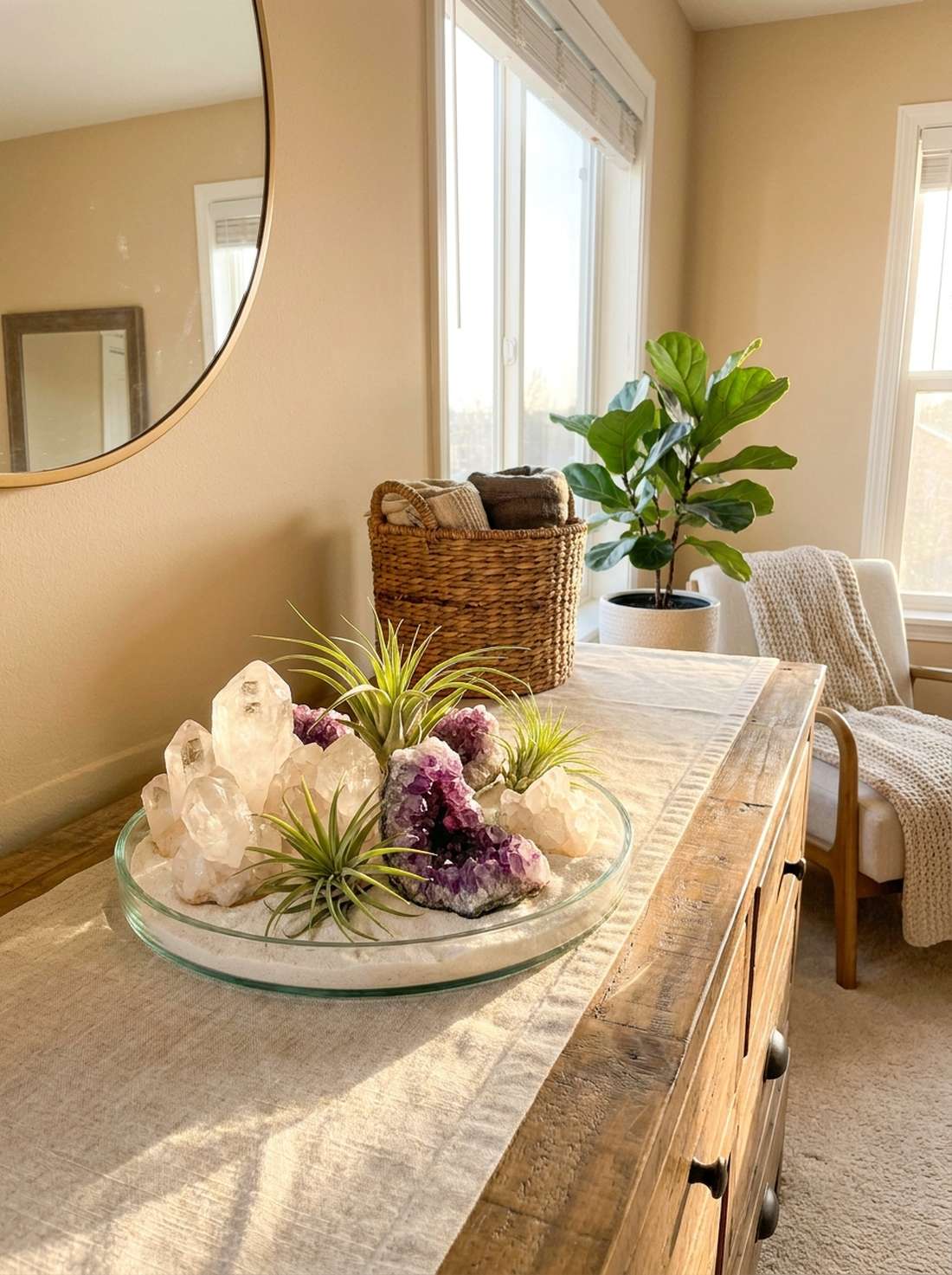 air plant crystal combination