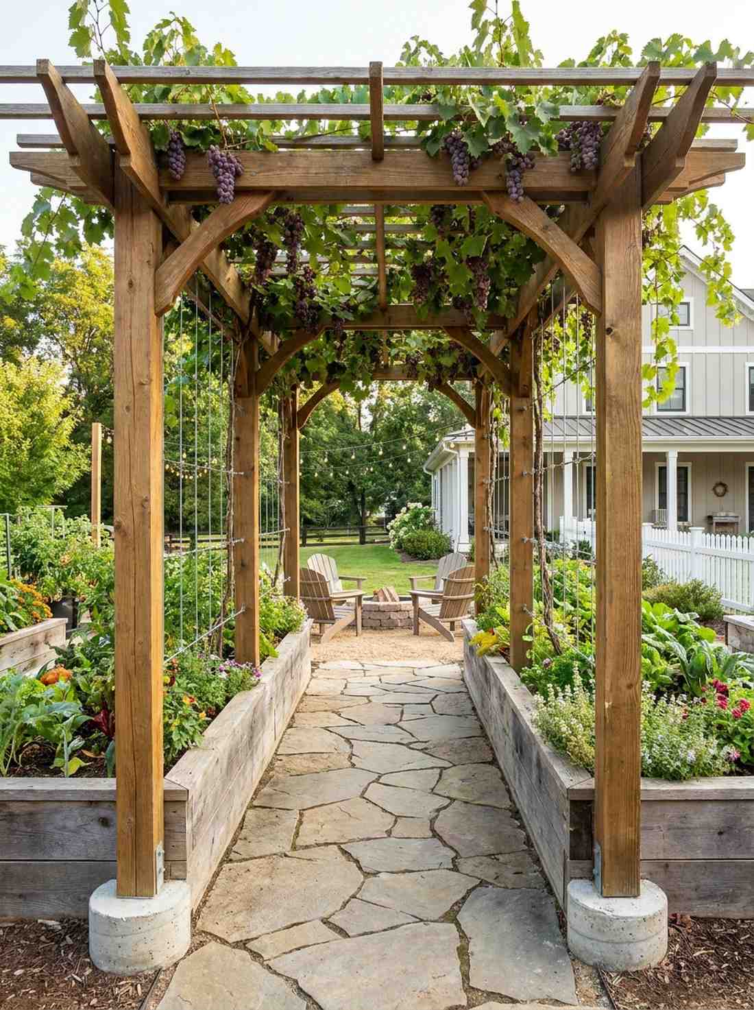 arbor covered walkthrough beds