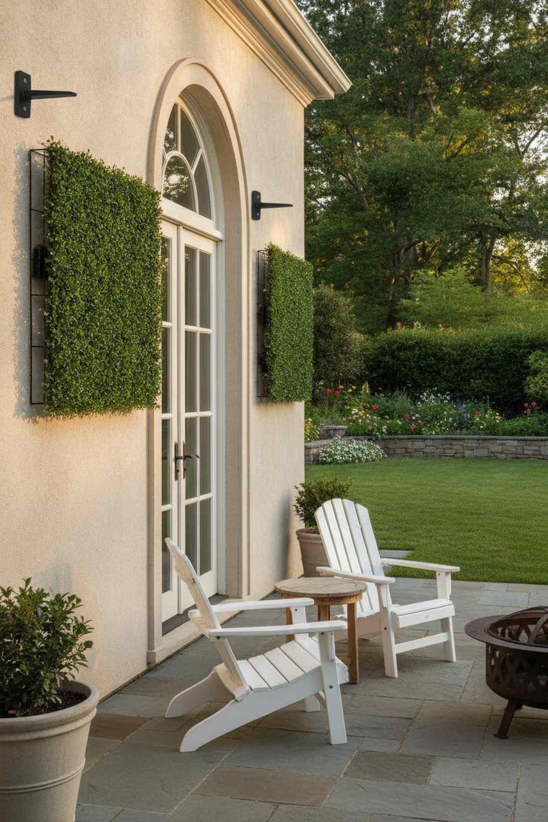 boxwood topiary wall mount