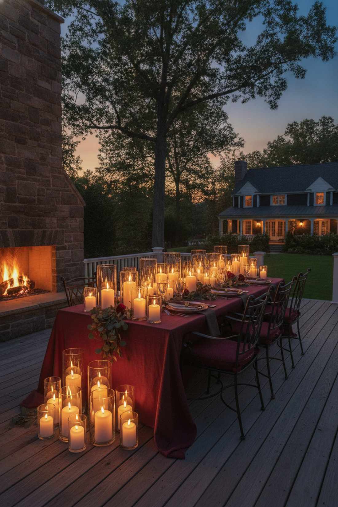 candlelit table landscapes