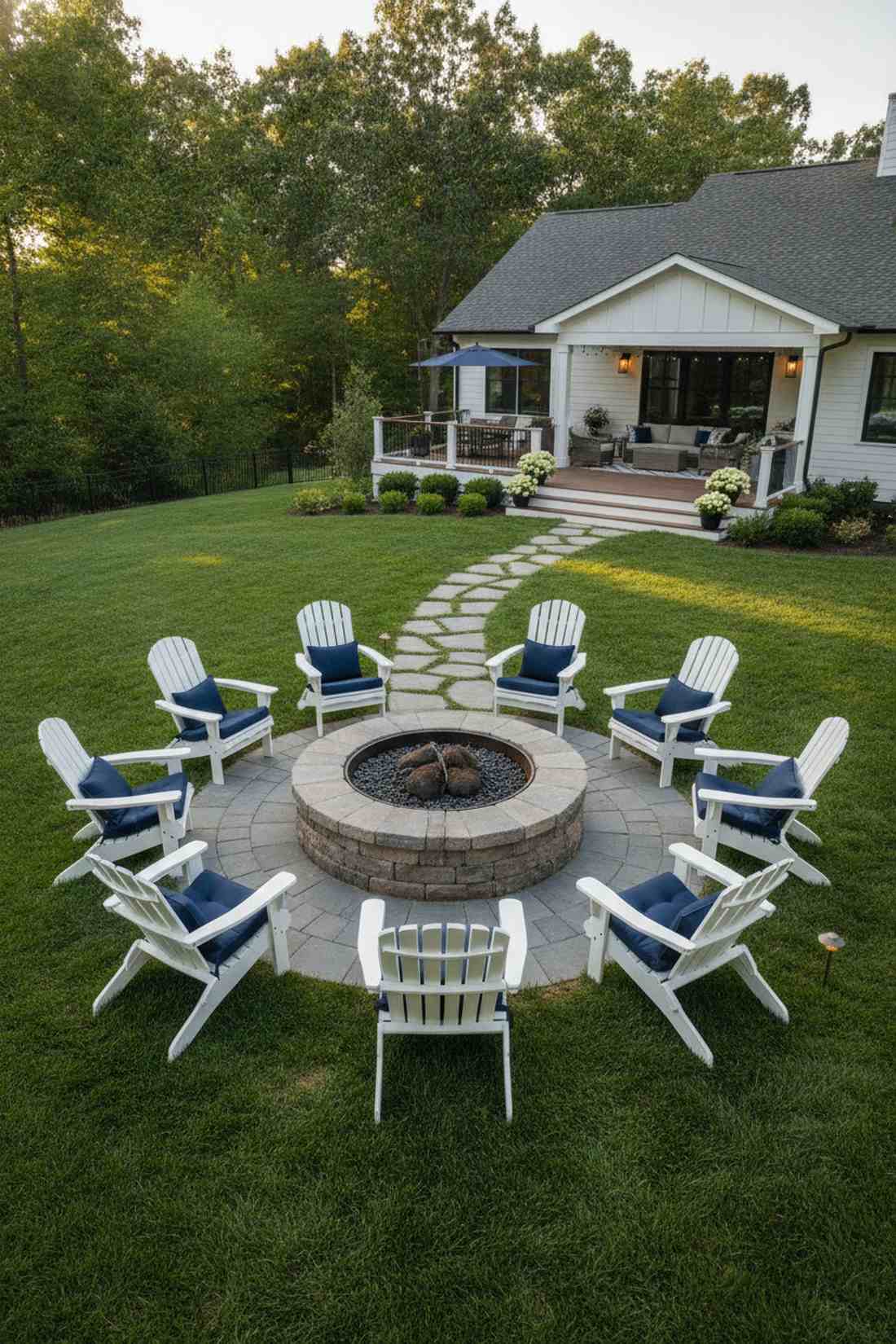 central island fire pit