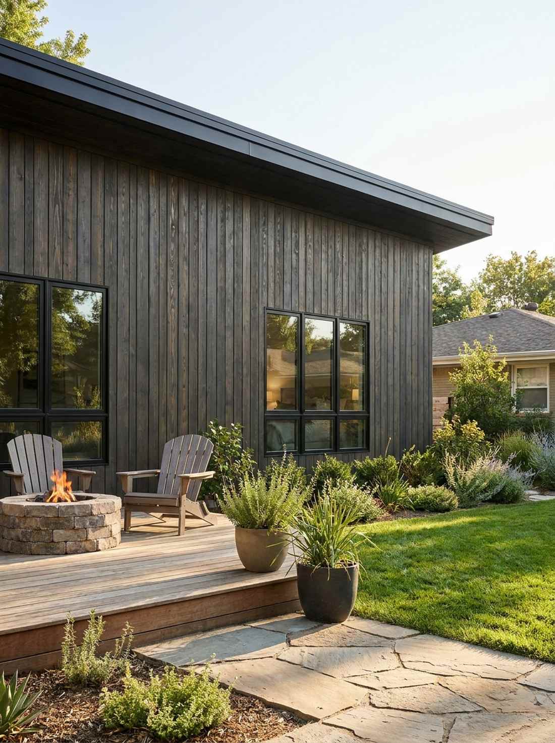 charcoal vertical boards