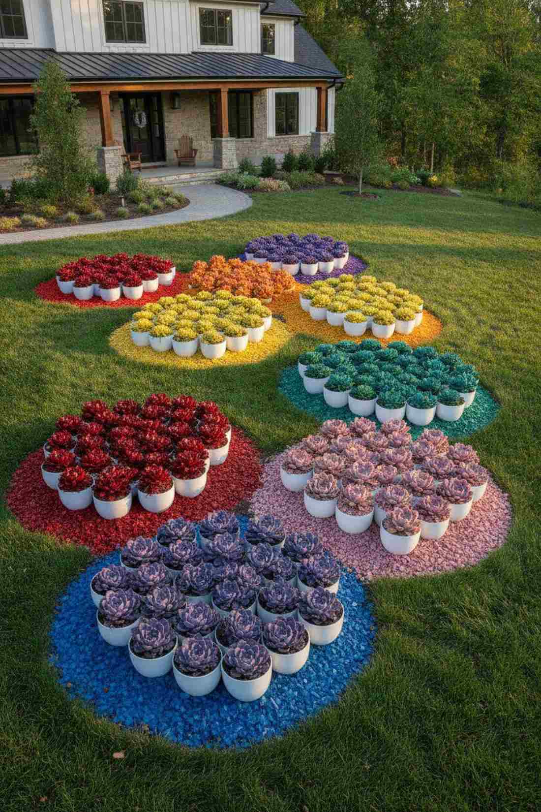 color blocked container zones