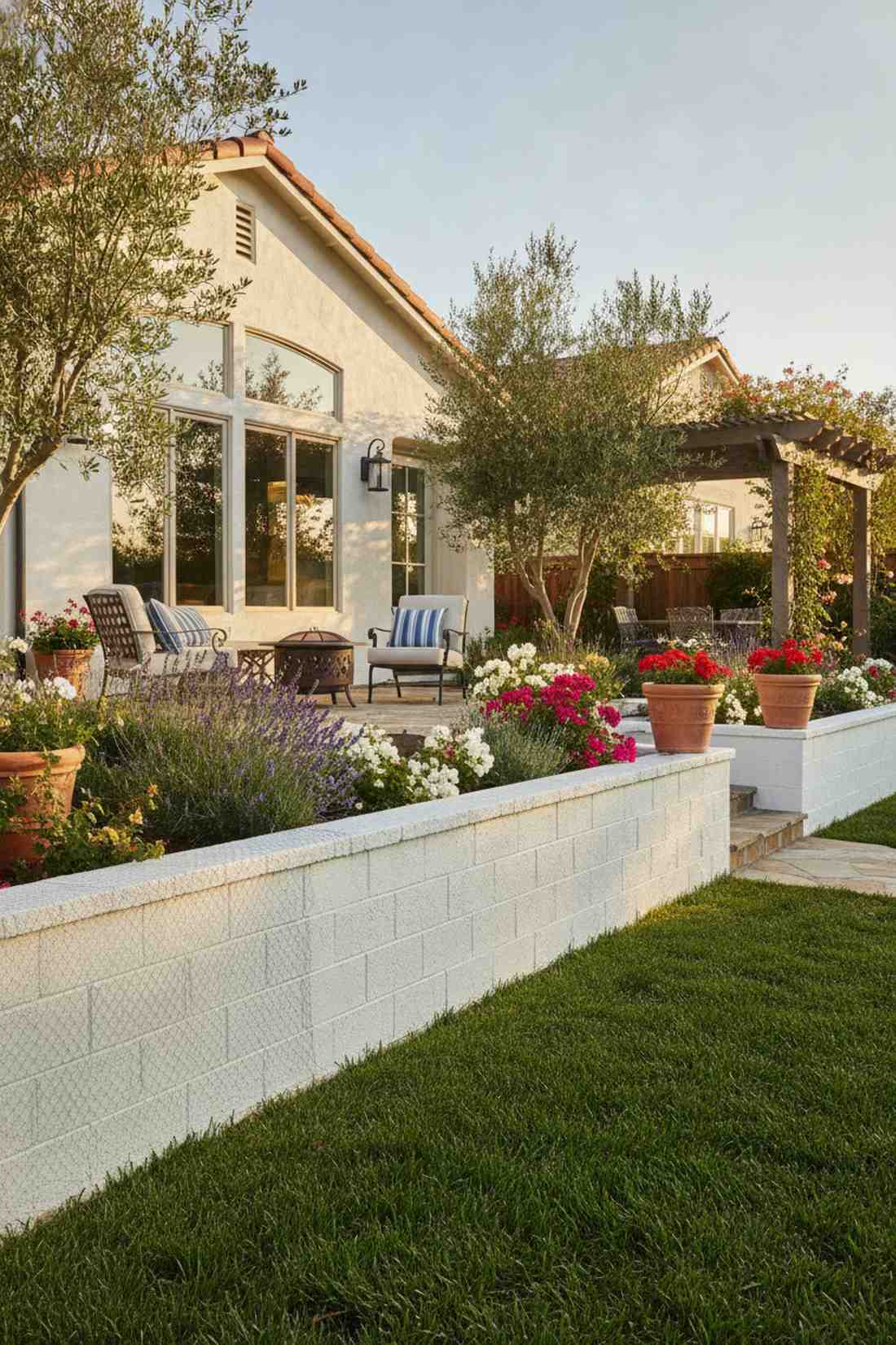 concrete block with stucco finish