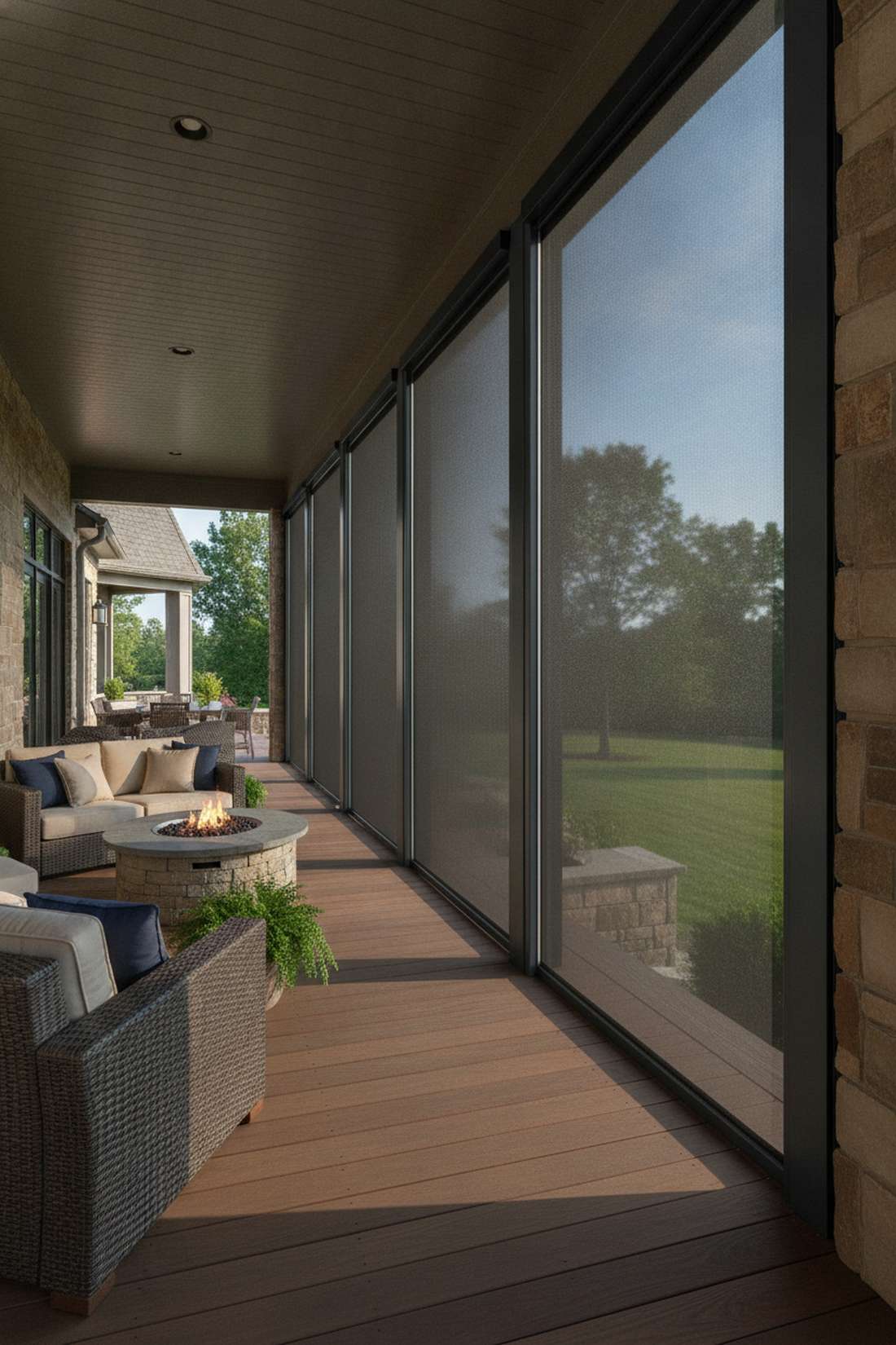 exterior roller blinds with side channels