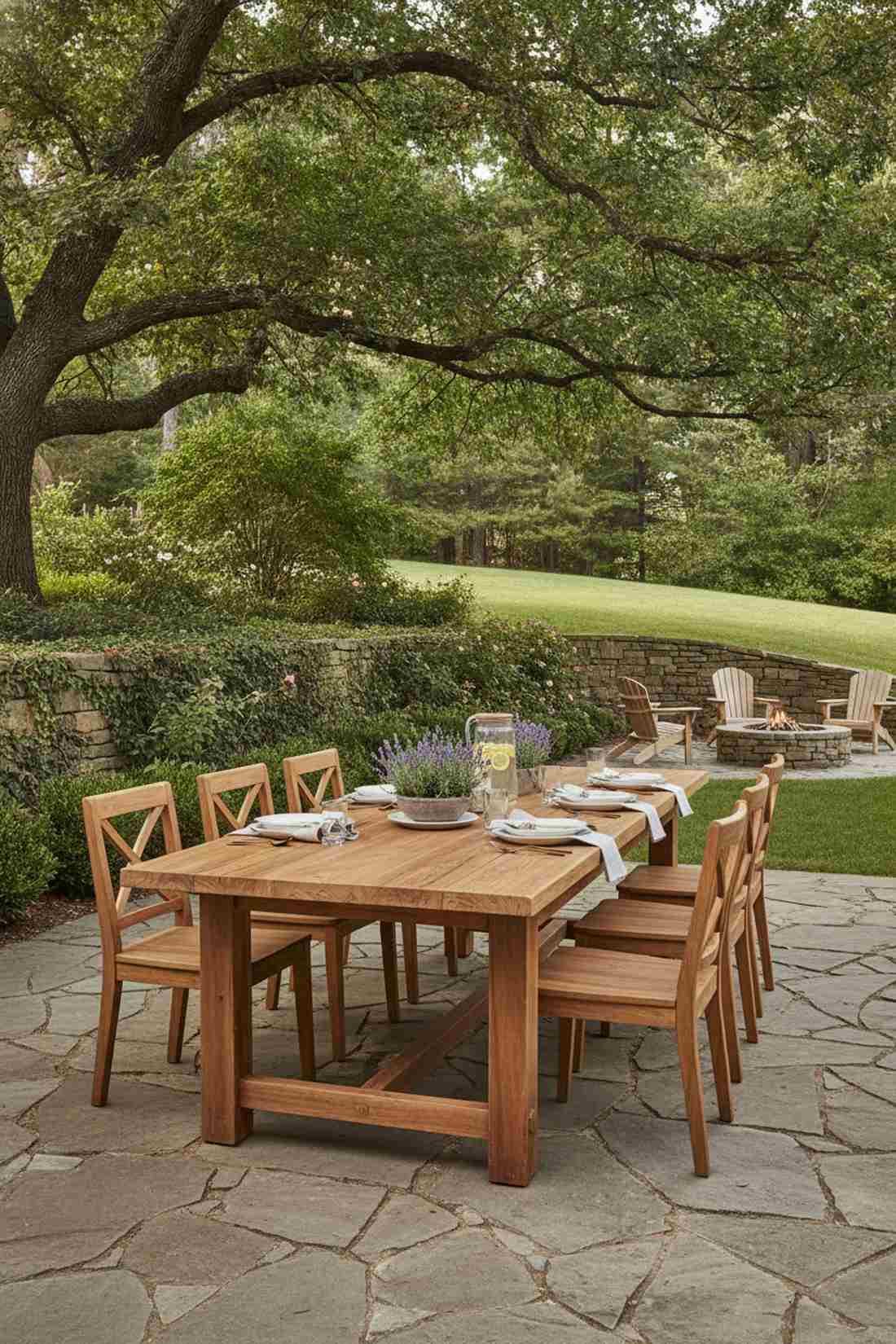 farmhouse table with cross back chairs