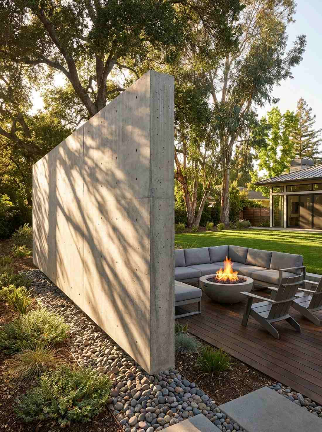 floating concrete privacy walls